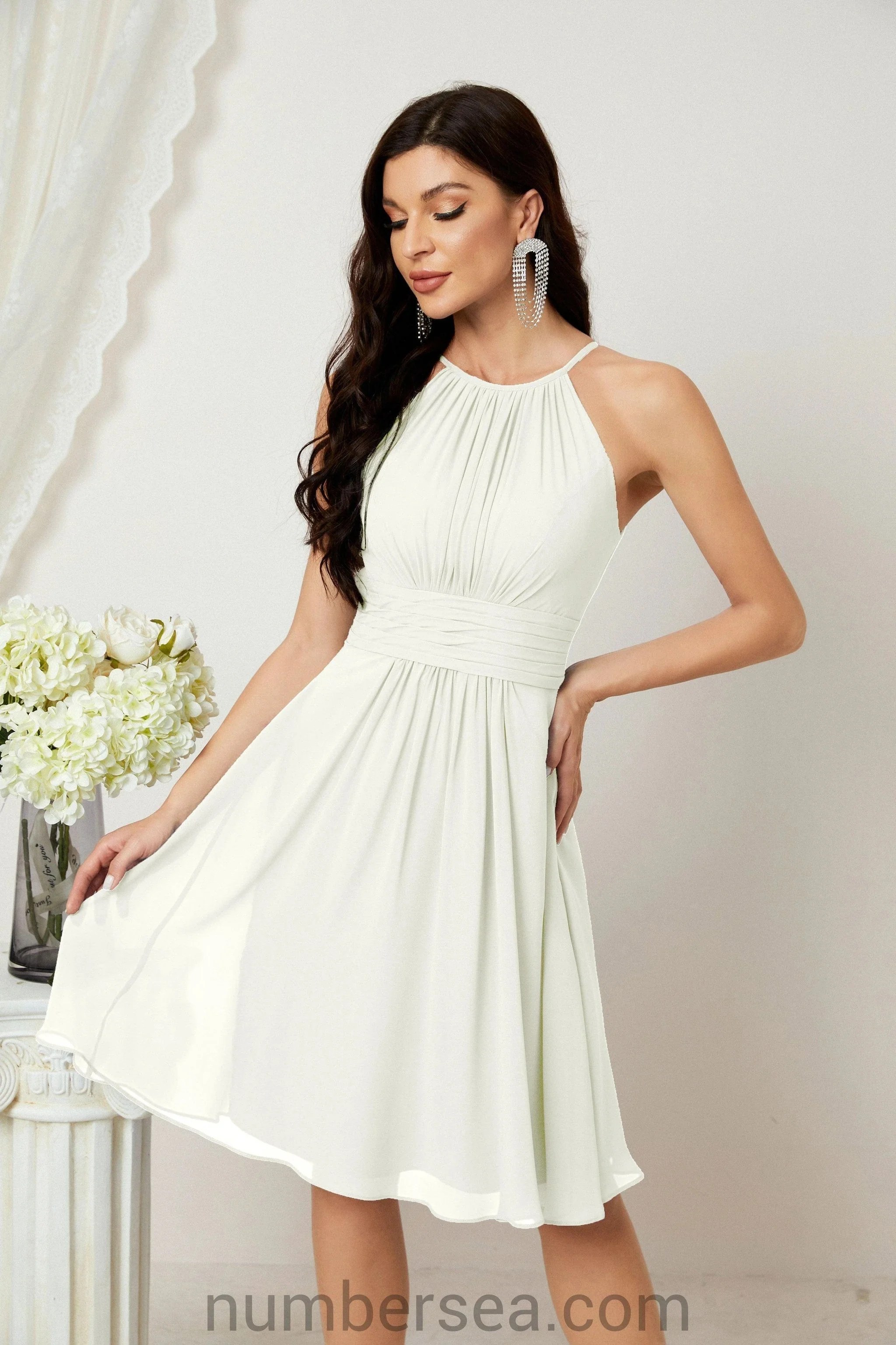 Halter Homecoming Dresses Formal Evening Party Cocktail Dress 28011 - Image 103