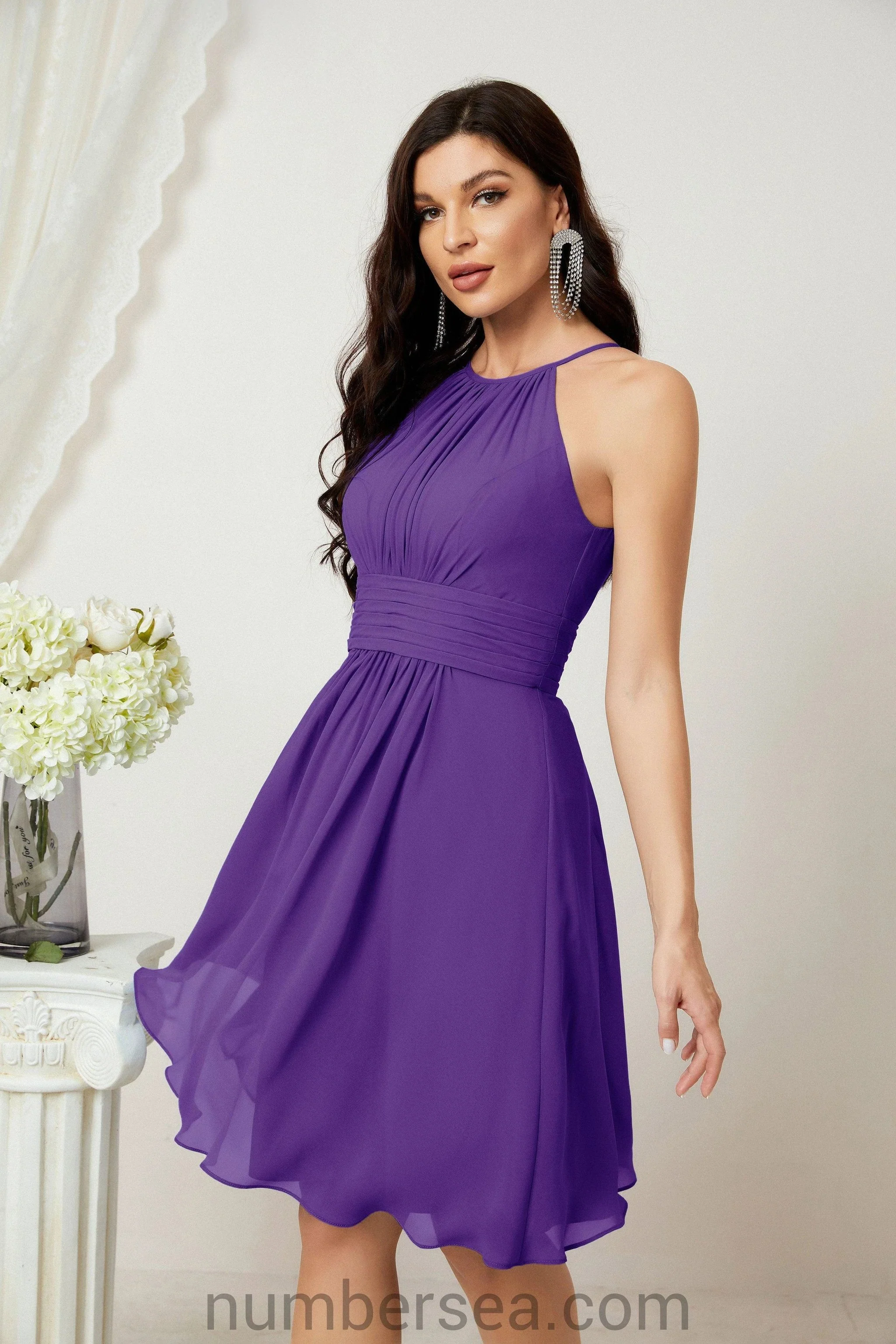 Halter Homecoming Dresses Formal Evening Party Cocktail Dress 28011 - Image 112