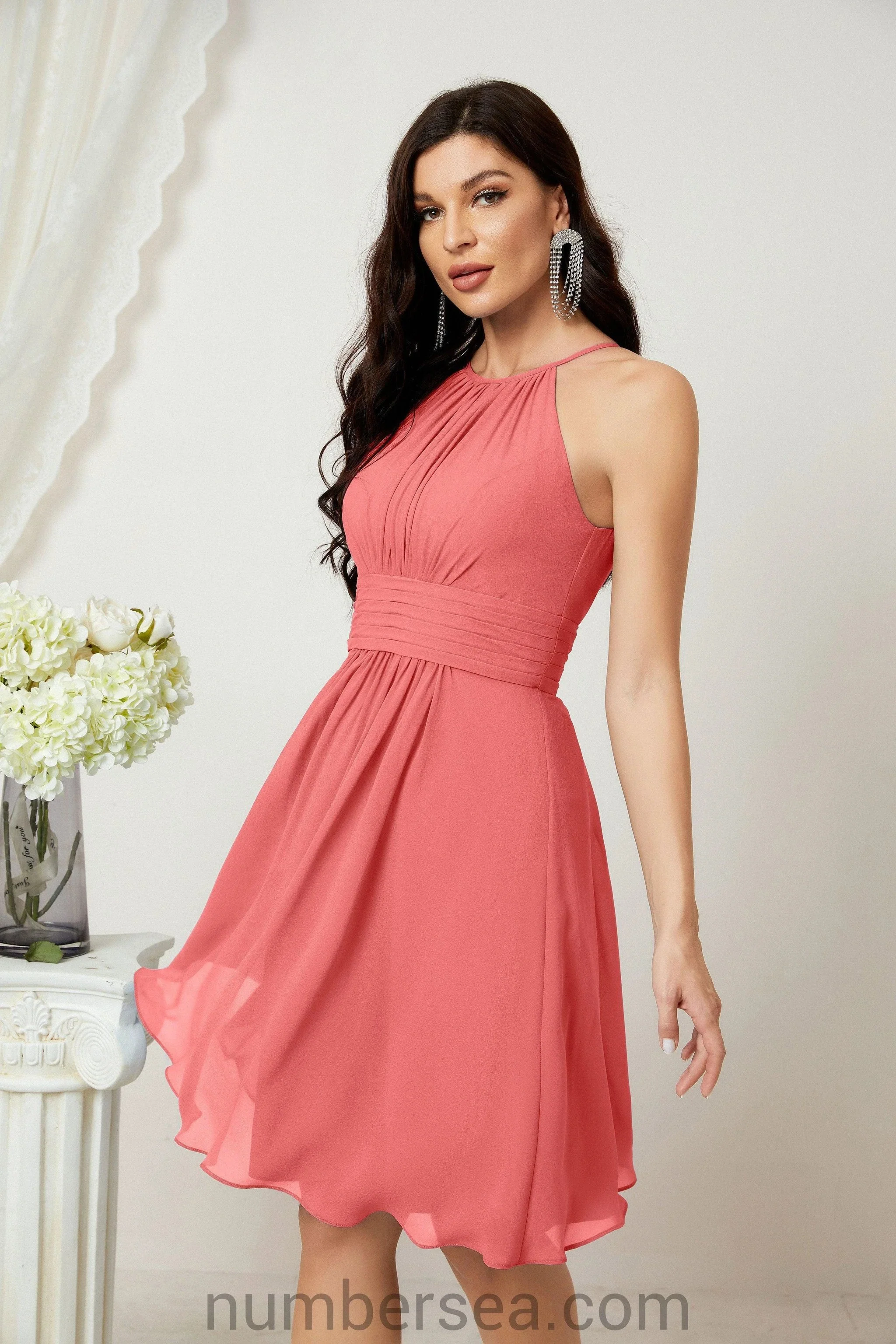 Halter Homecoming Dresses Formal Evening Party Cocktail Dress 28011 - Image 120