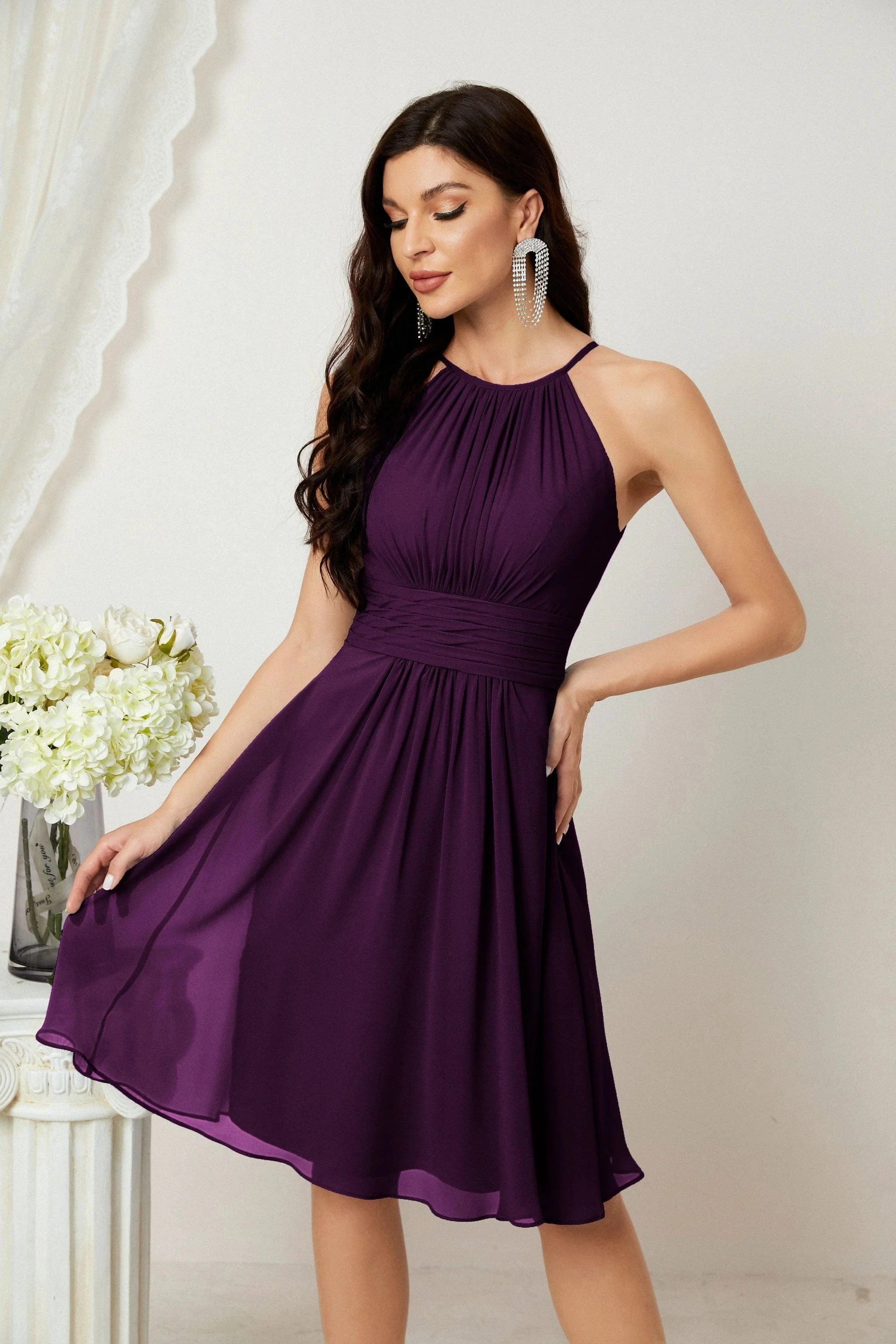 Halter Homecoming Dresses Formal Evening Party Cocktail Dress 28011 - Image 123