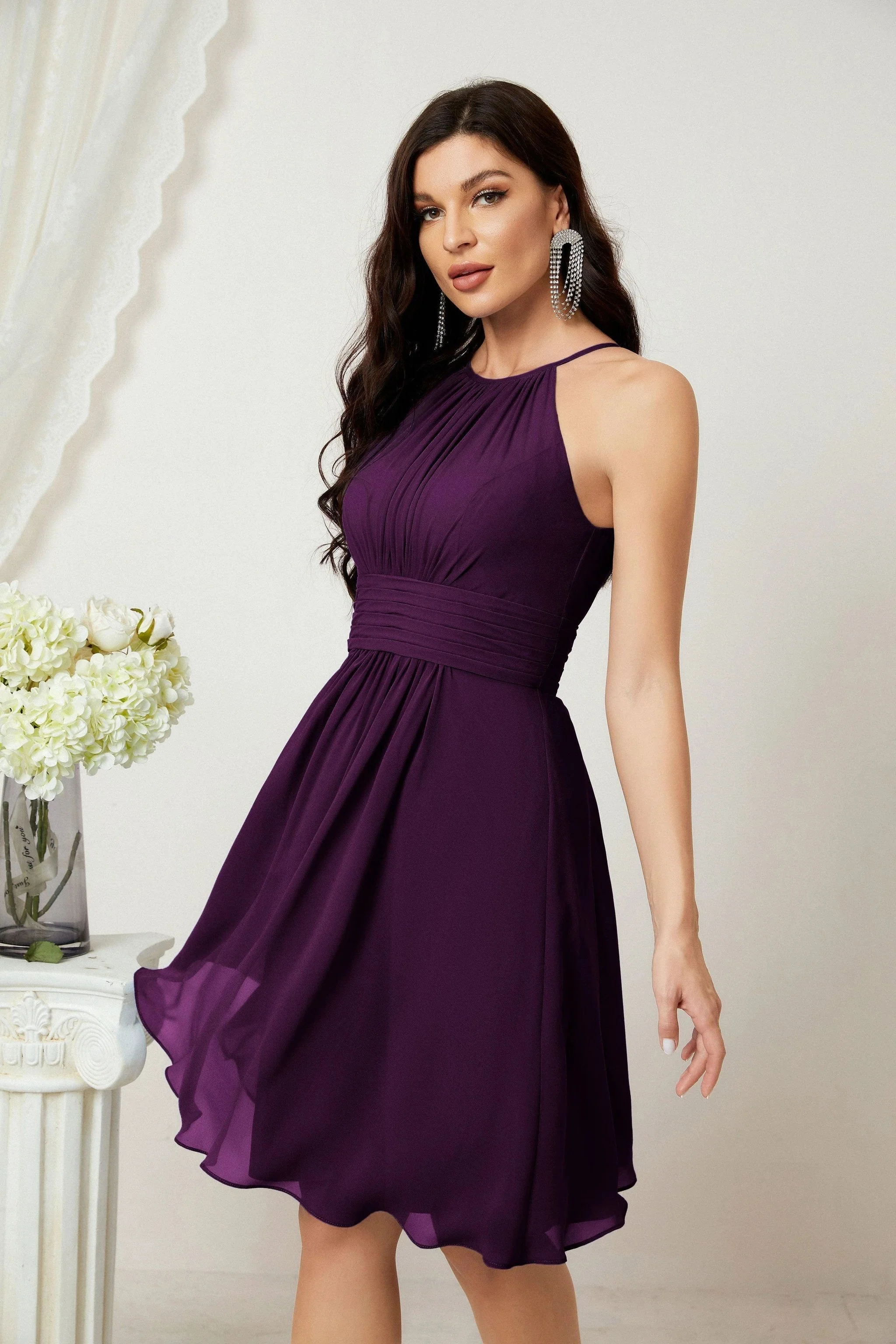 Halter Homecoming Dresses Formal Evening Party Cocktail Dress 28011 - Image 124