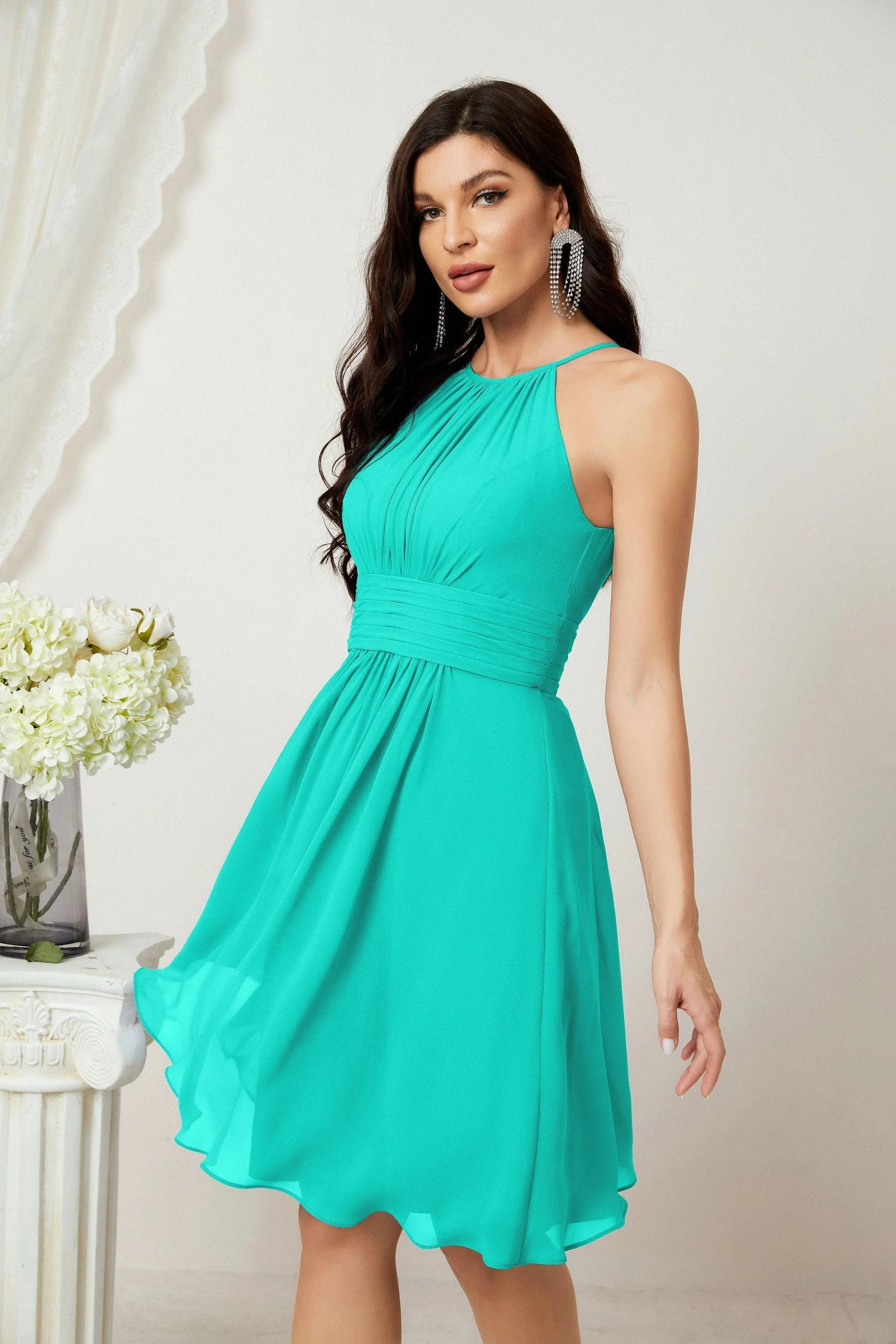Halter Homecoming Dresses Formal Evening Party Cocktail Dress 28011 - Image 128