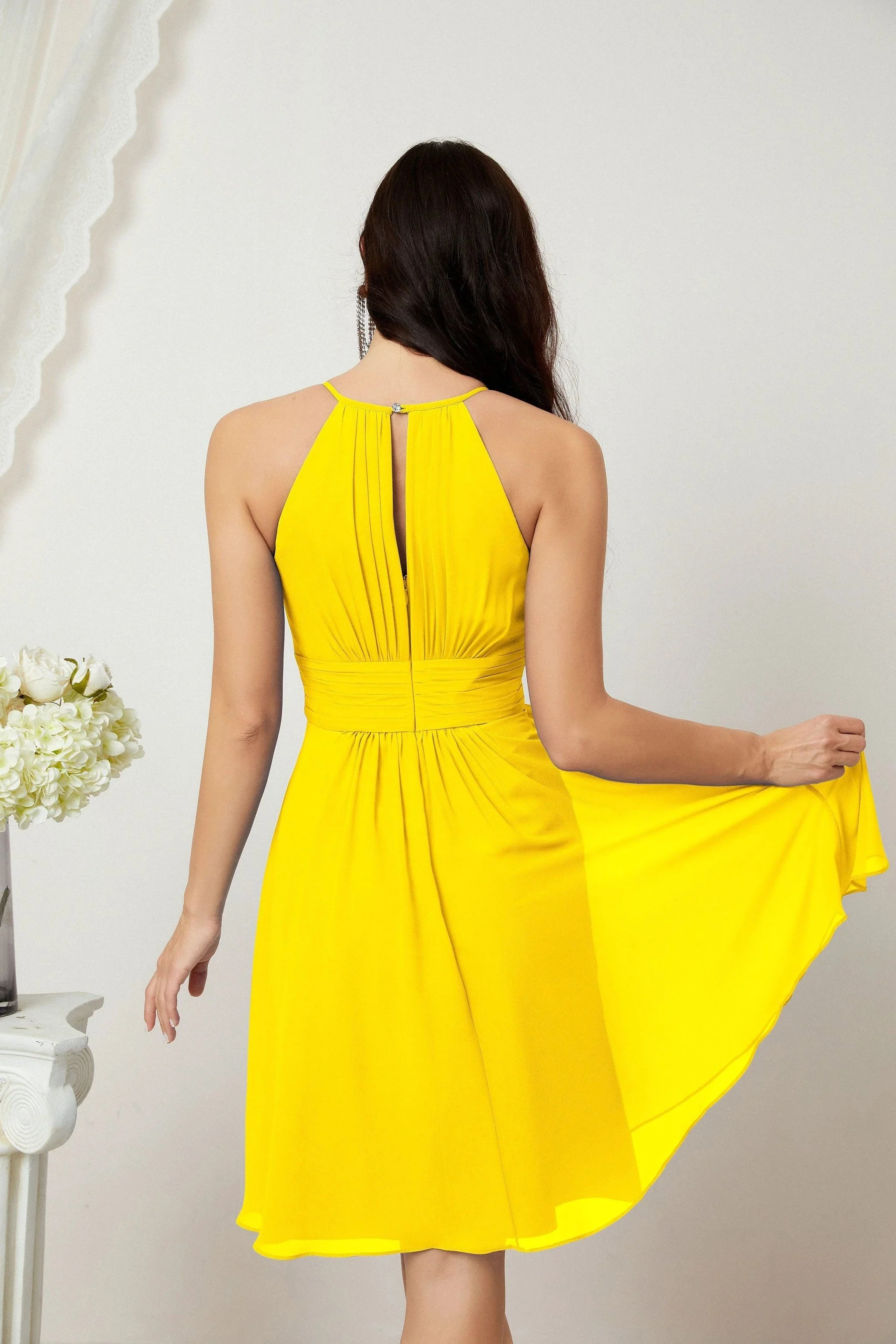 Halter Homecoming Dresses Formal Evening Party Cocktail Dress 28011 - Image 130