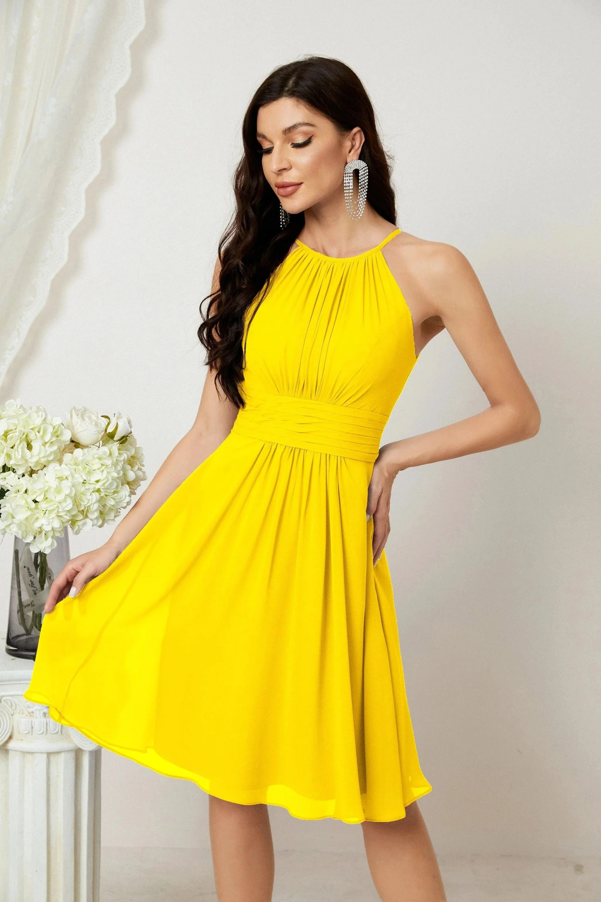 Halter Homecoming Dresses Formal Evening Party Cocktail Dress 28011 - Image 131