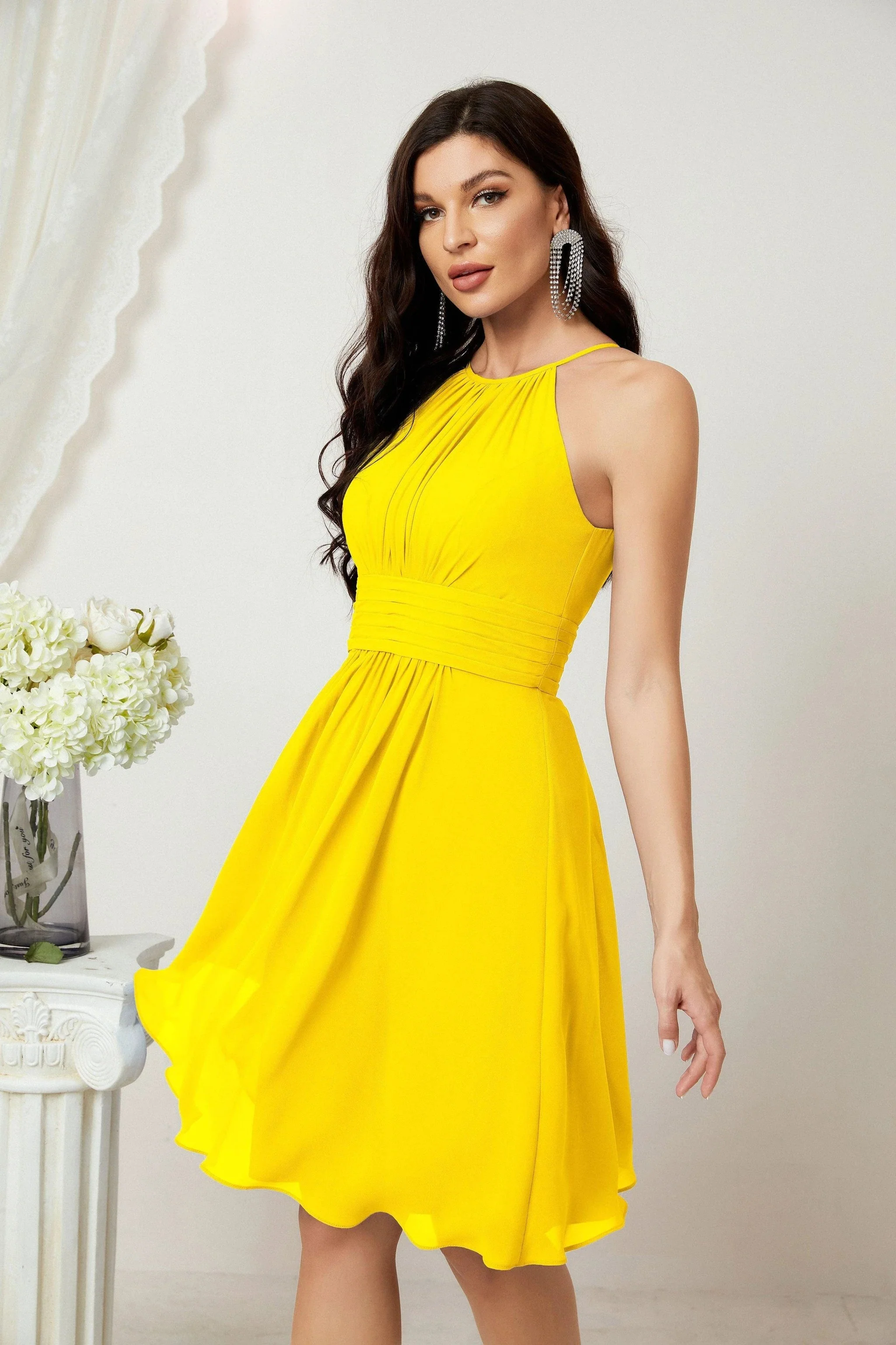 Halter Homecoming Dresses Formal Evening Party Cocktail Dress 28011 - Image 132