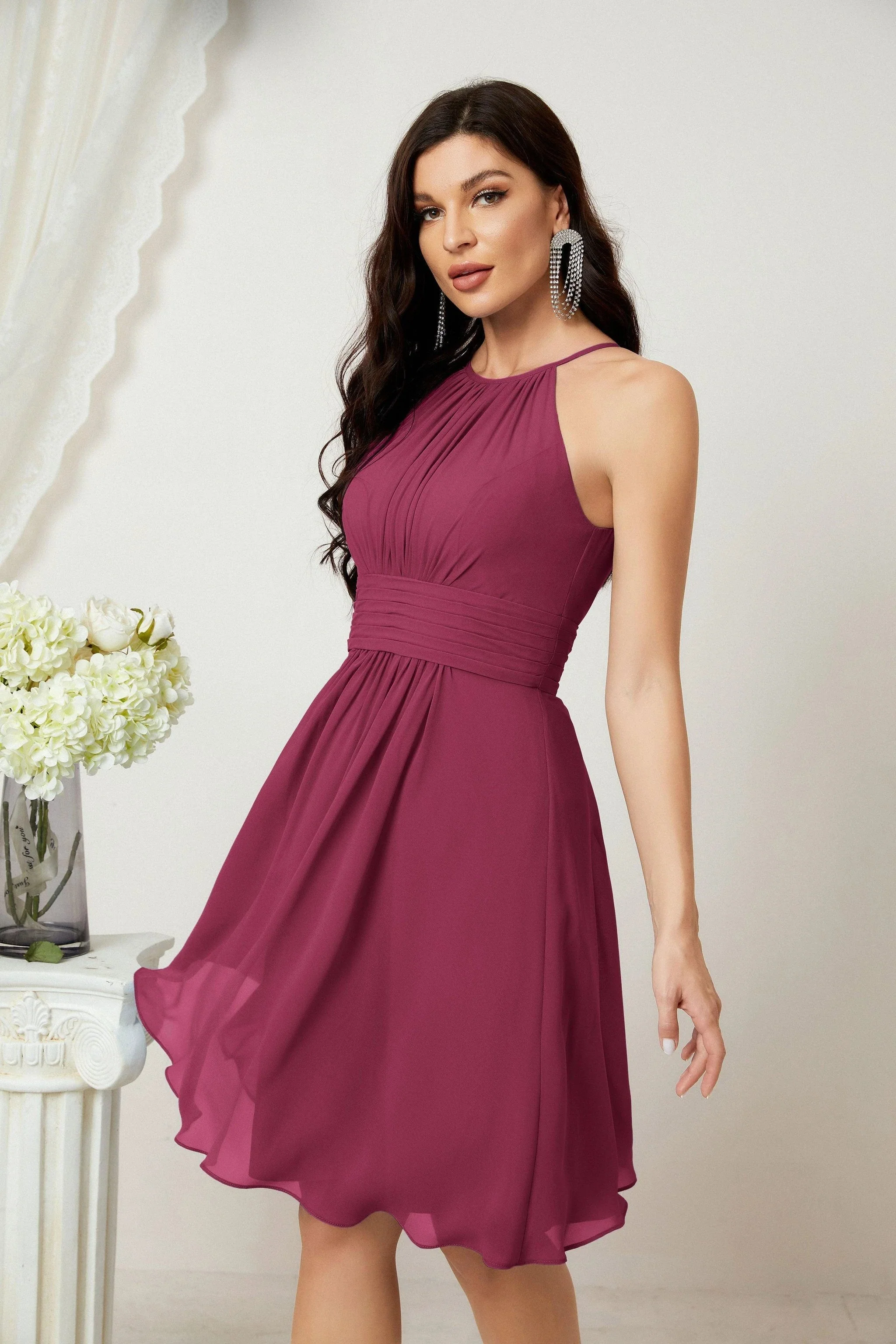 Halter Homecoming Dresses Formal Evening Party Cocktail Dress 28011 - Image 136