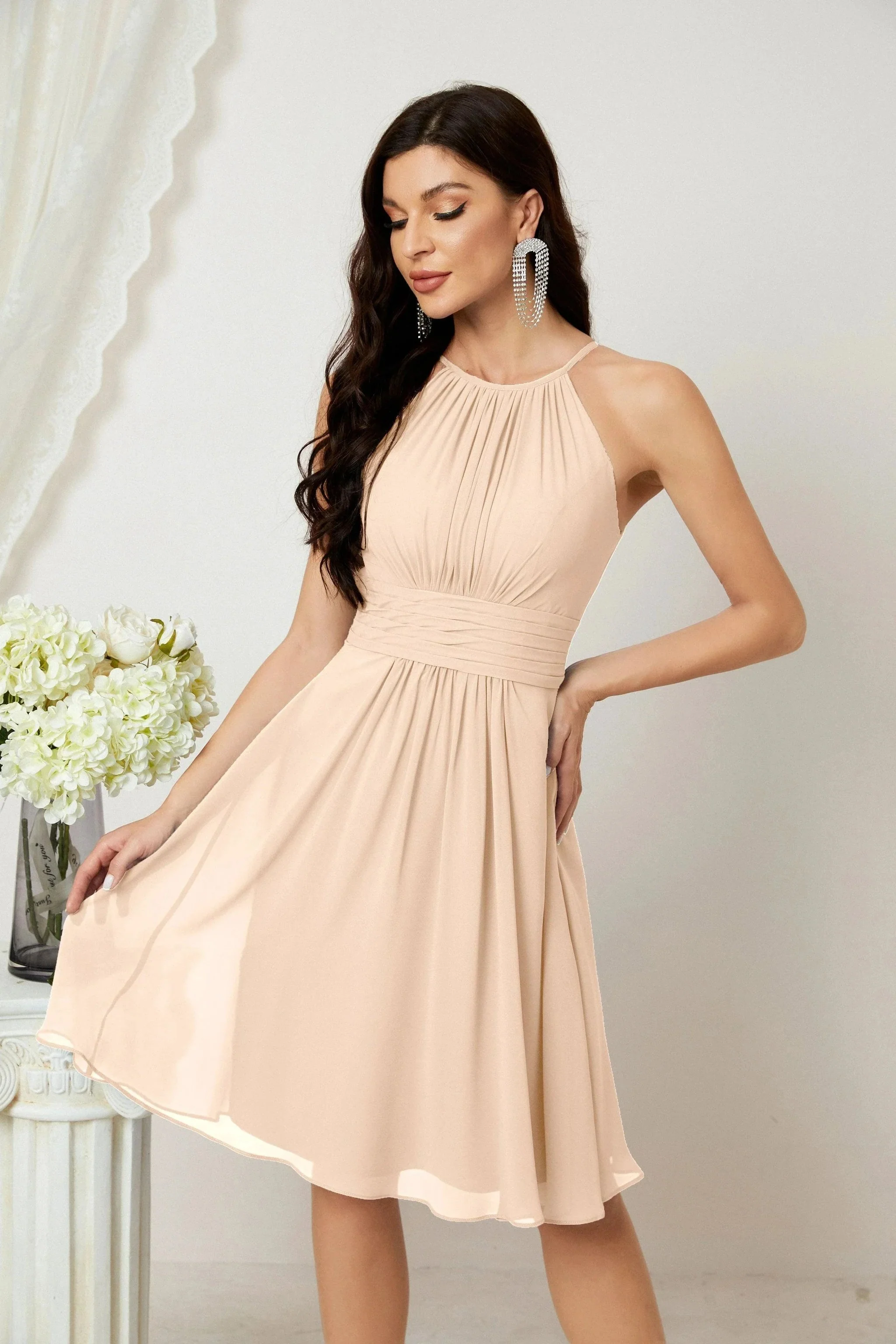 Halter Homecoming Dresses Formal Evening Party Cocktail Dress 28011 - Image 139