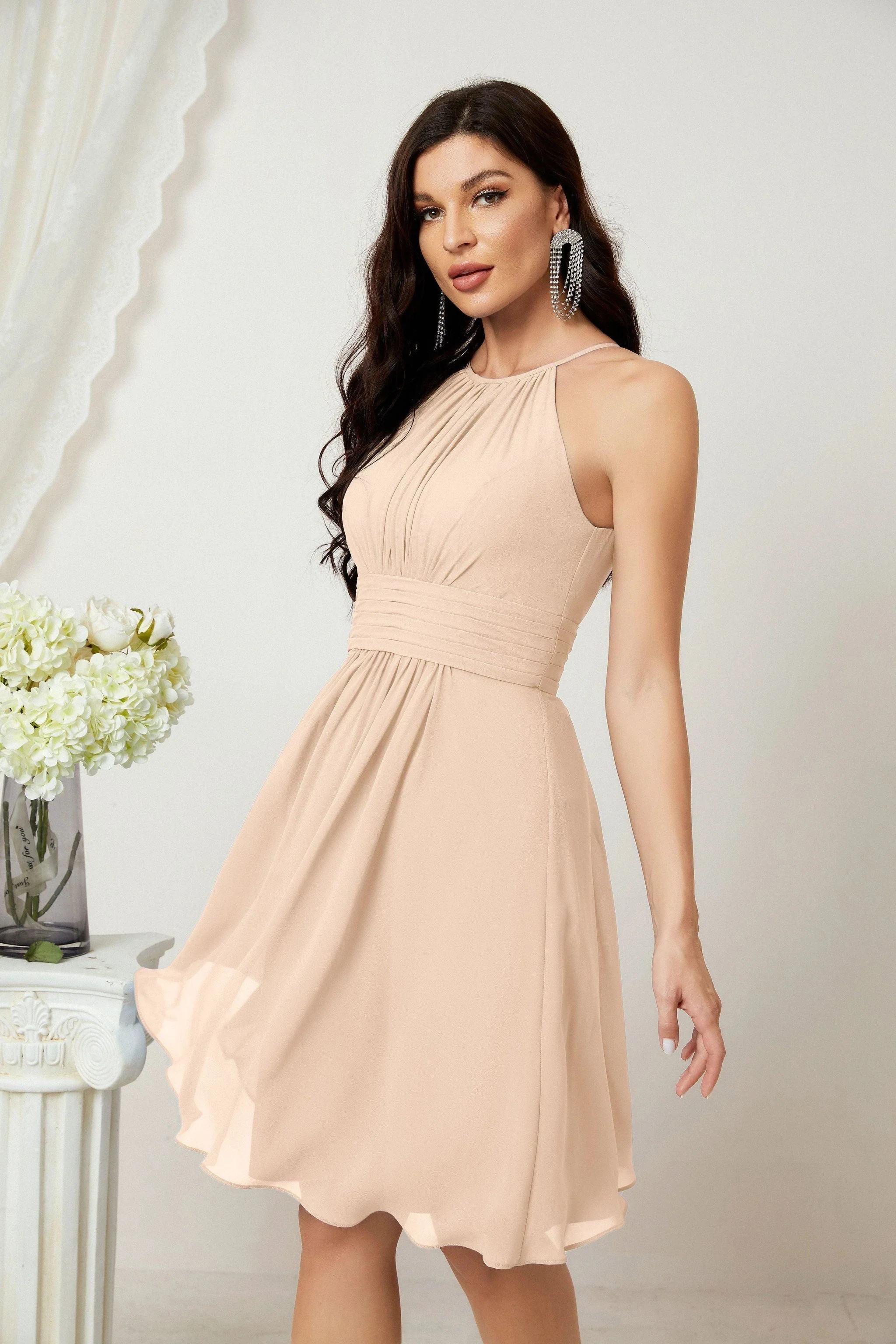 Halter Homecoming Dresses Formal Evening Party Cocktail Dress 28011 - Image 140