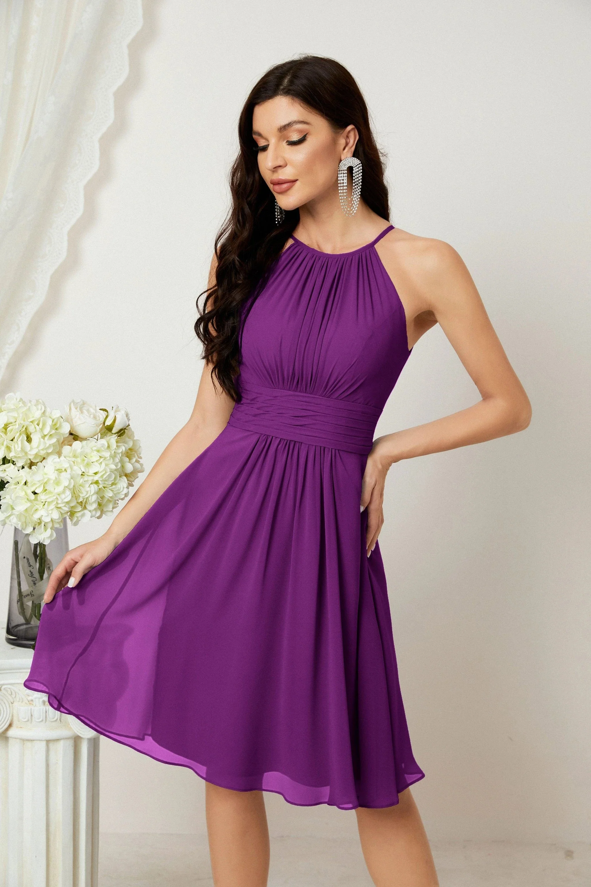Halter Homecoming Dresses Formal Evening Party Cocktail Dress 28011 - Image 143