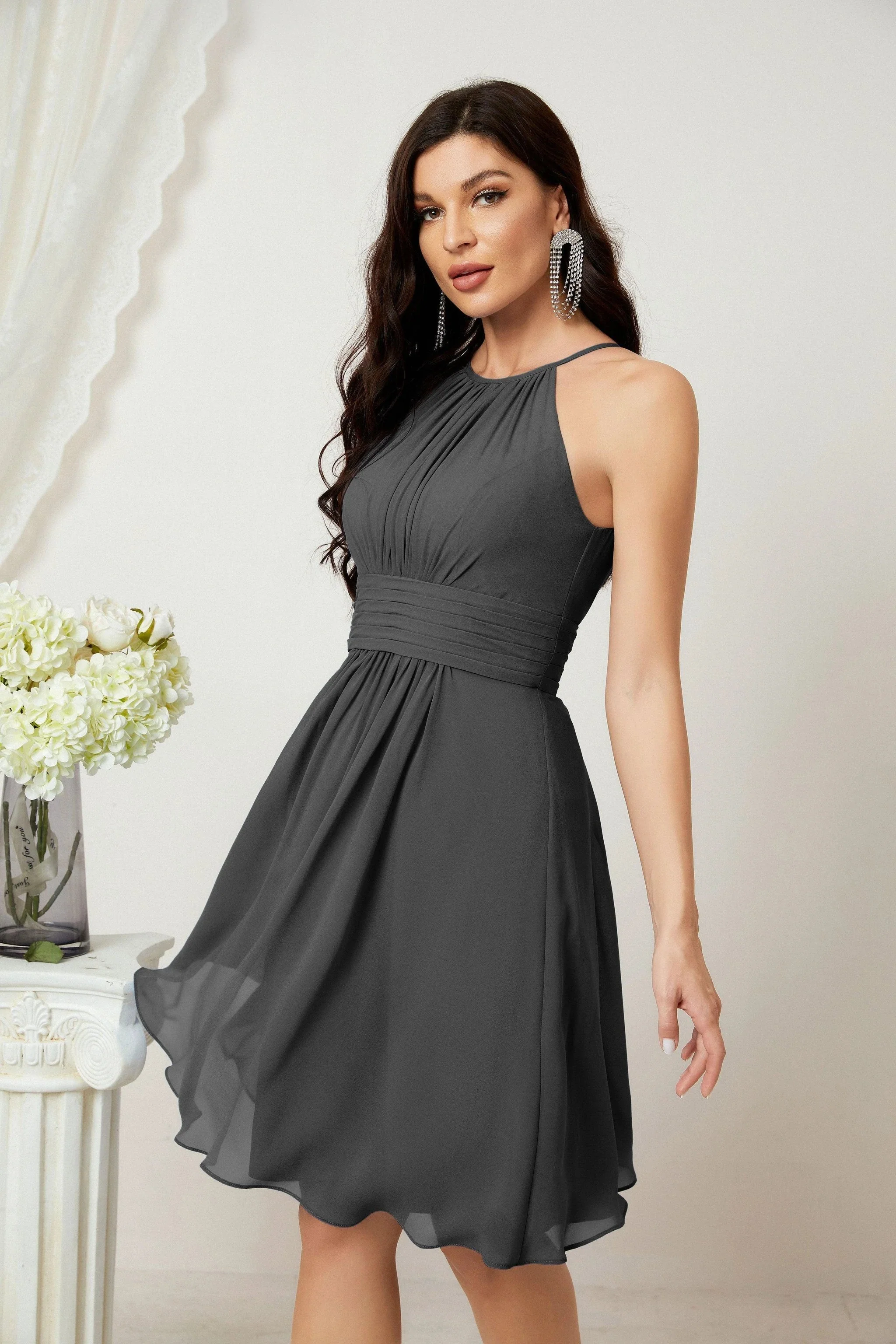 Halter Homecoming Dresses Formal Evening Party Cocktail Dress 28011 - Image 152