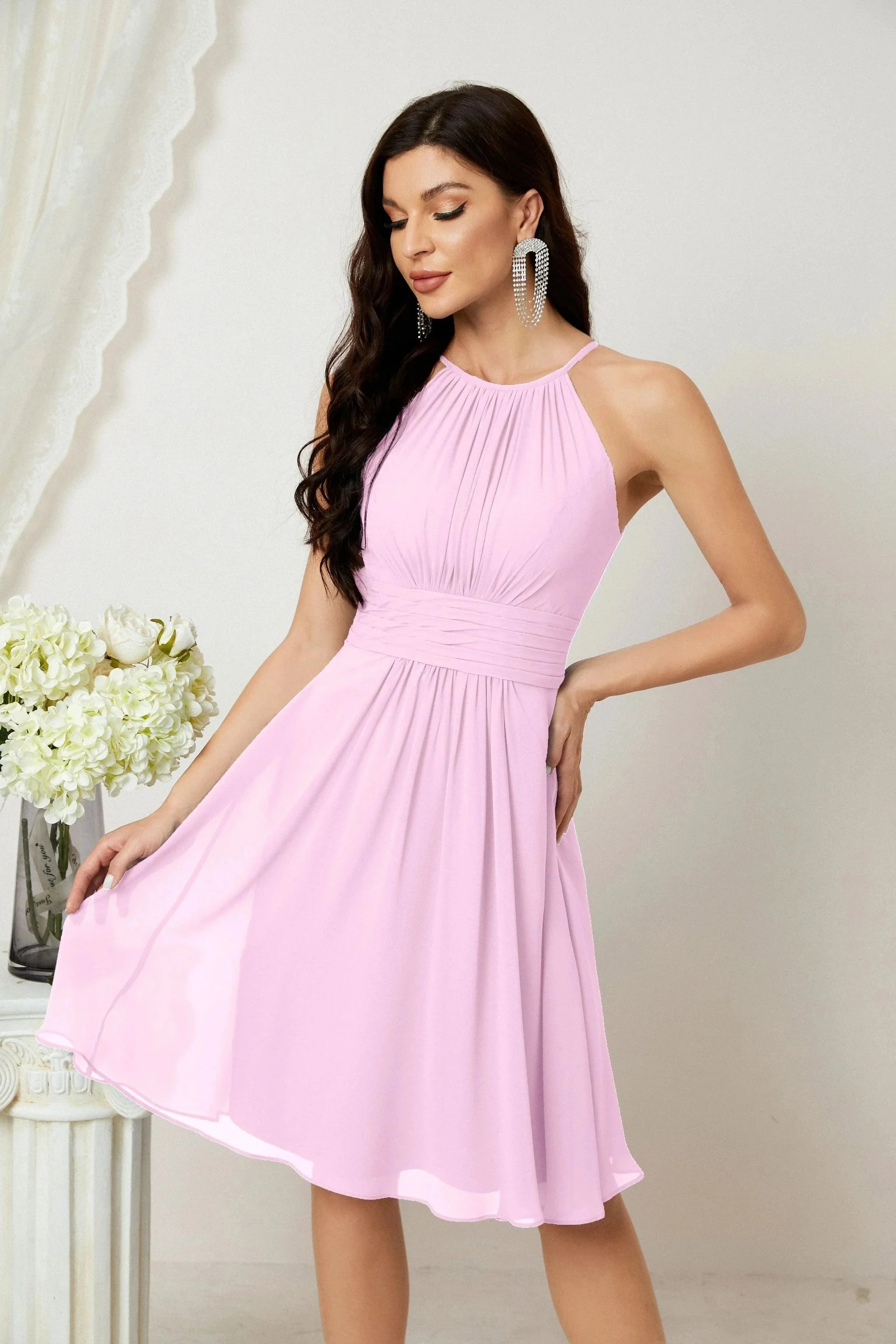 Halter Homecoming Dresses Formal Evening Party Cocktail Dress 28011 - Image 155