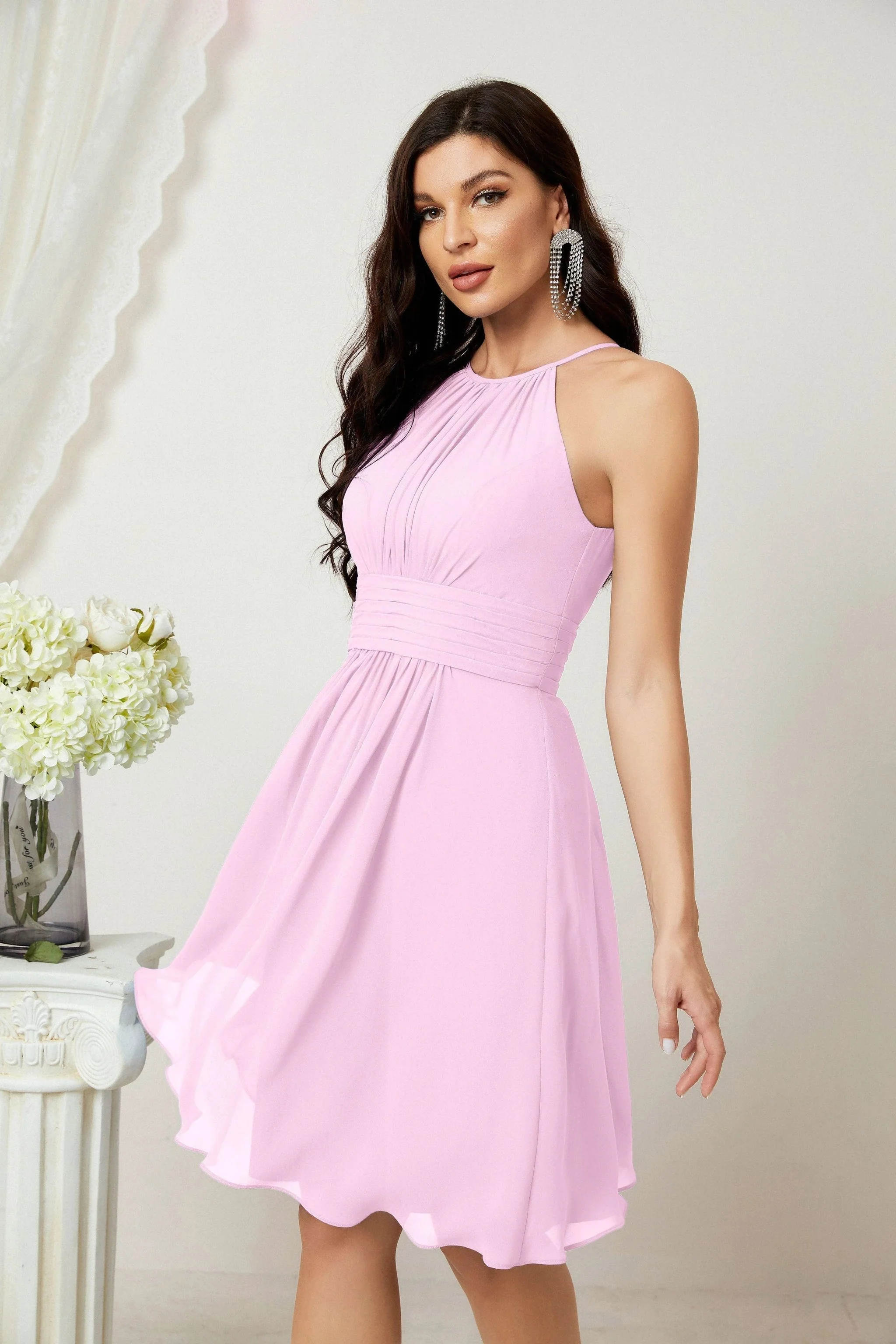 Halter Homecoming Dresses Formal Evening Party Cocktail Dress 28011 - Image 156
