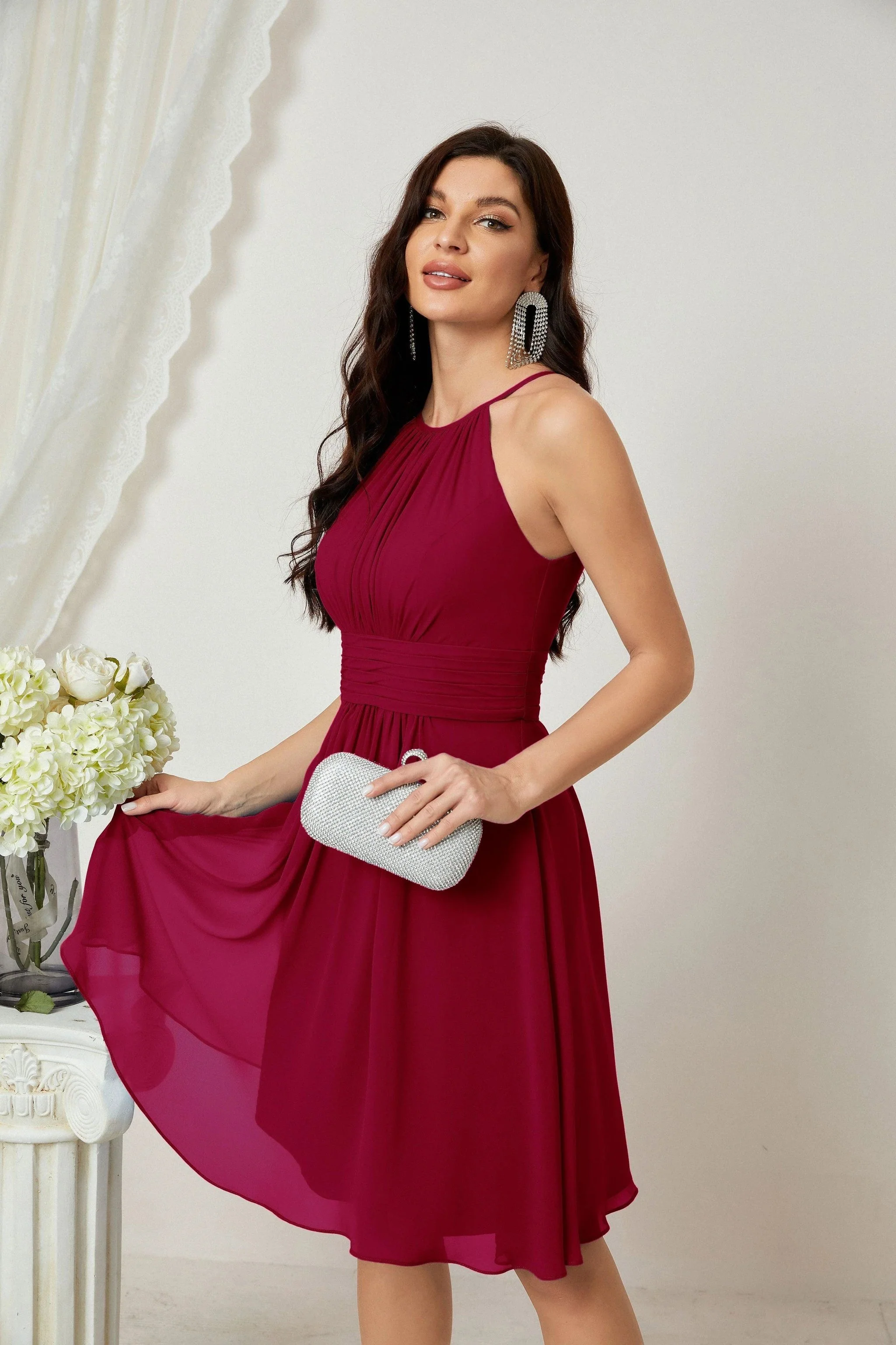 Halter Homecoming Dresses Formal Evening Party Cocktail Dress 28011 - Image 161