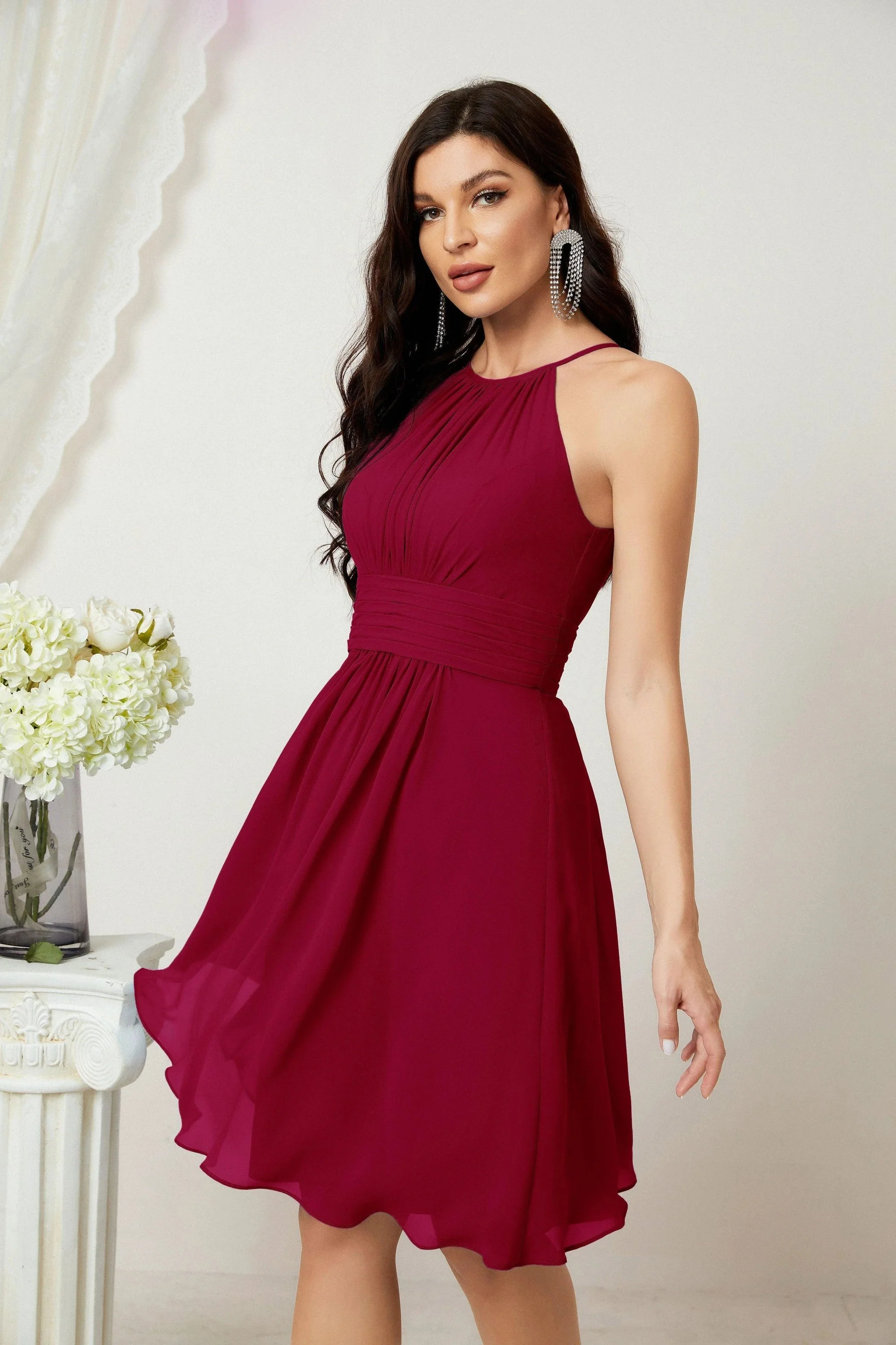 Halter Homecoming Dresses Formal Evening Party Cocktail Dress 28011 - Image 164