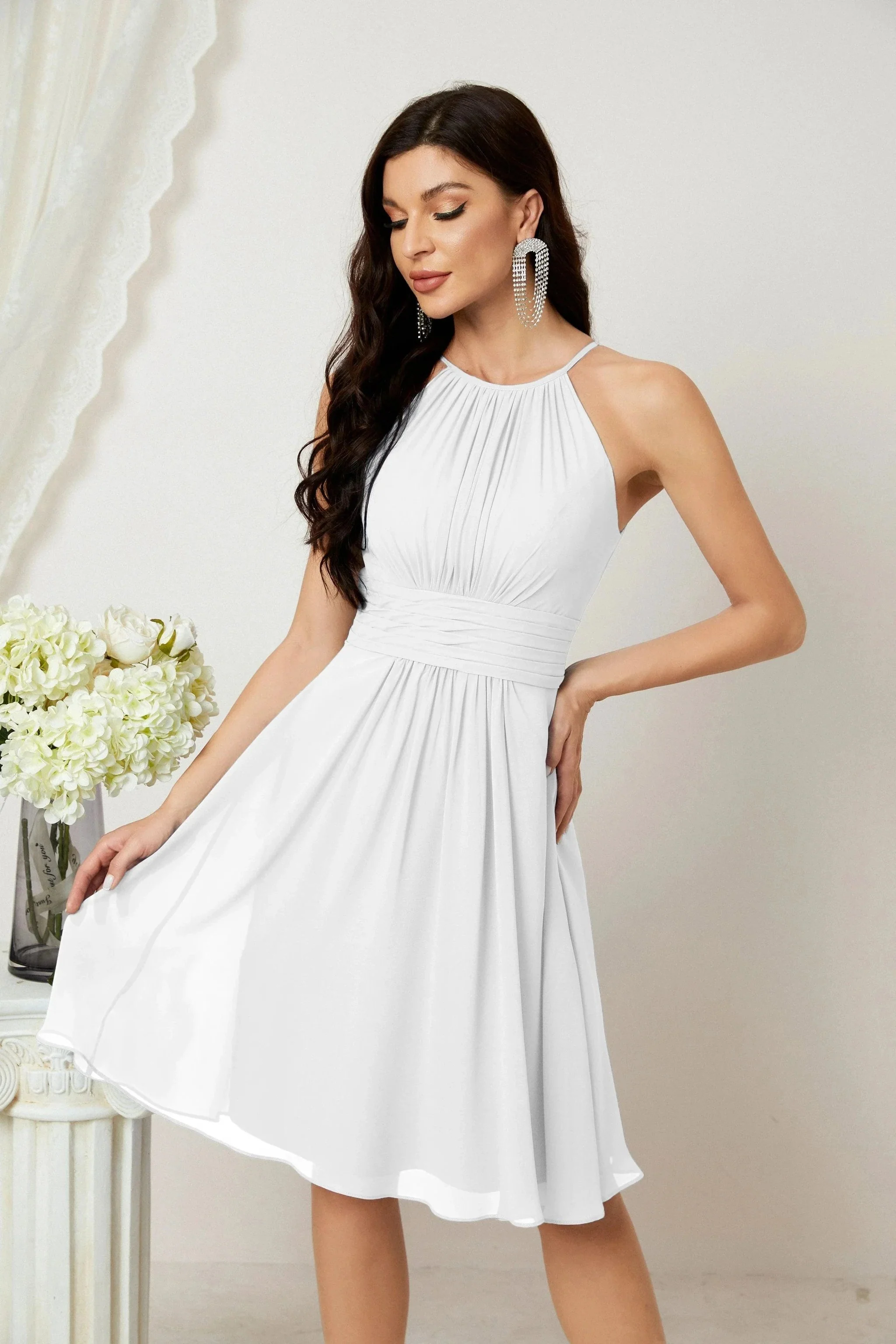 Halter Homecoming Dresses Formal Evening Party Cocktail Dress 28011 - Image 167