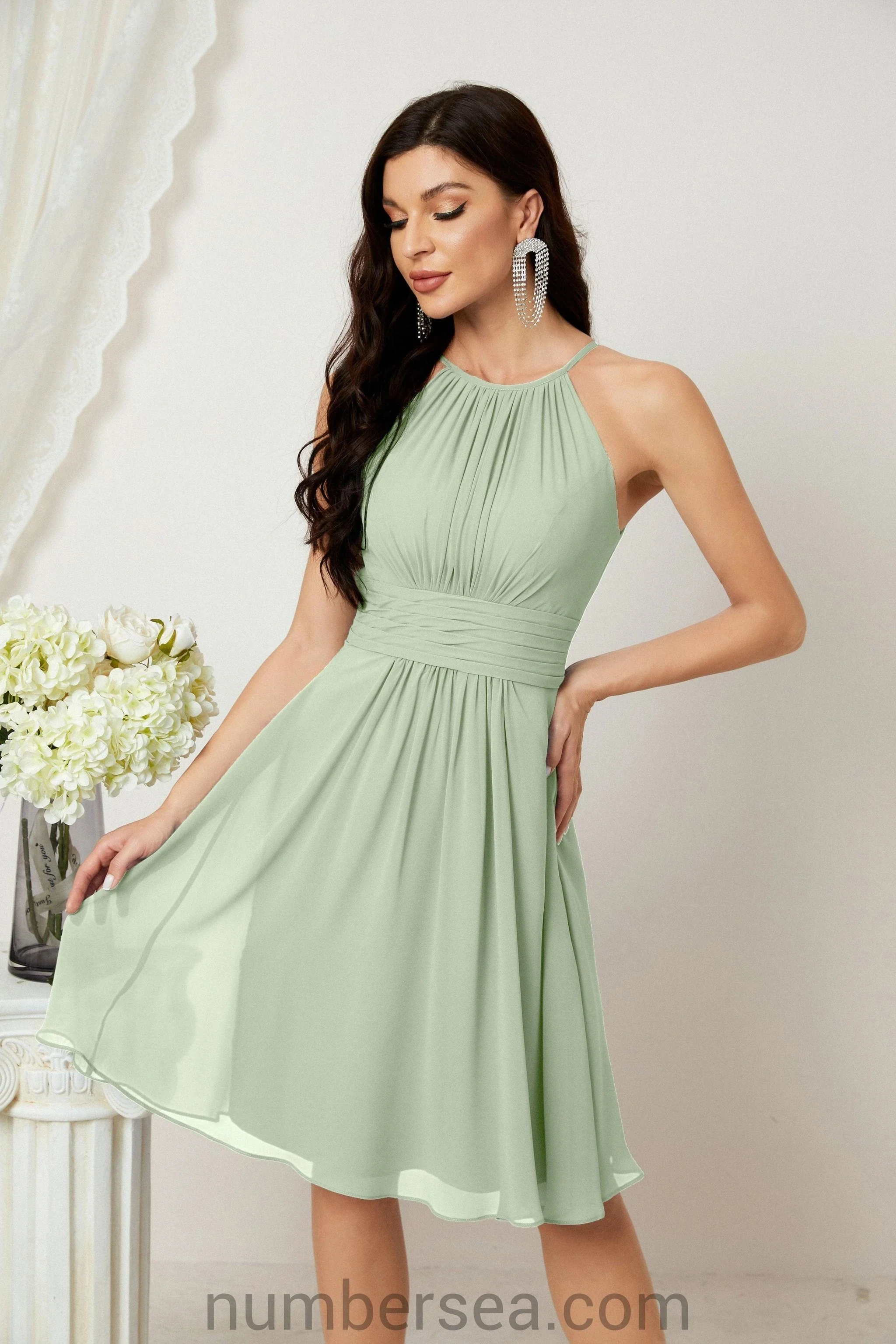 Halter Homecoming Dresses Formal Evening Party Cocktail Dress 28011 - Image 19