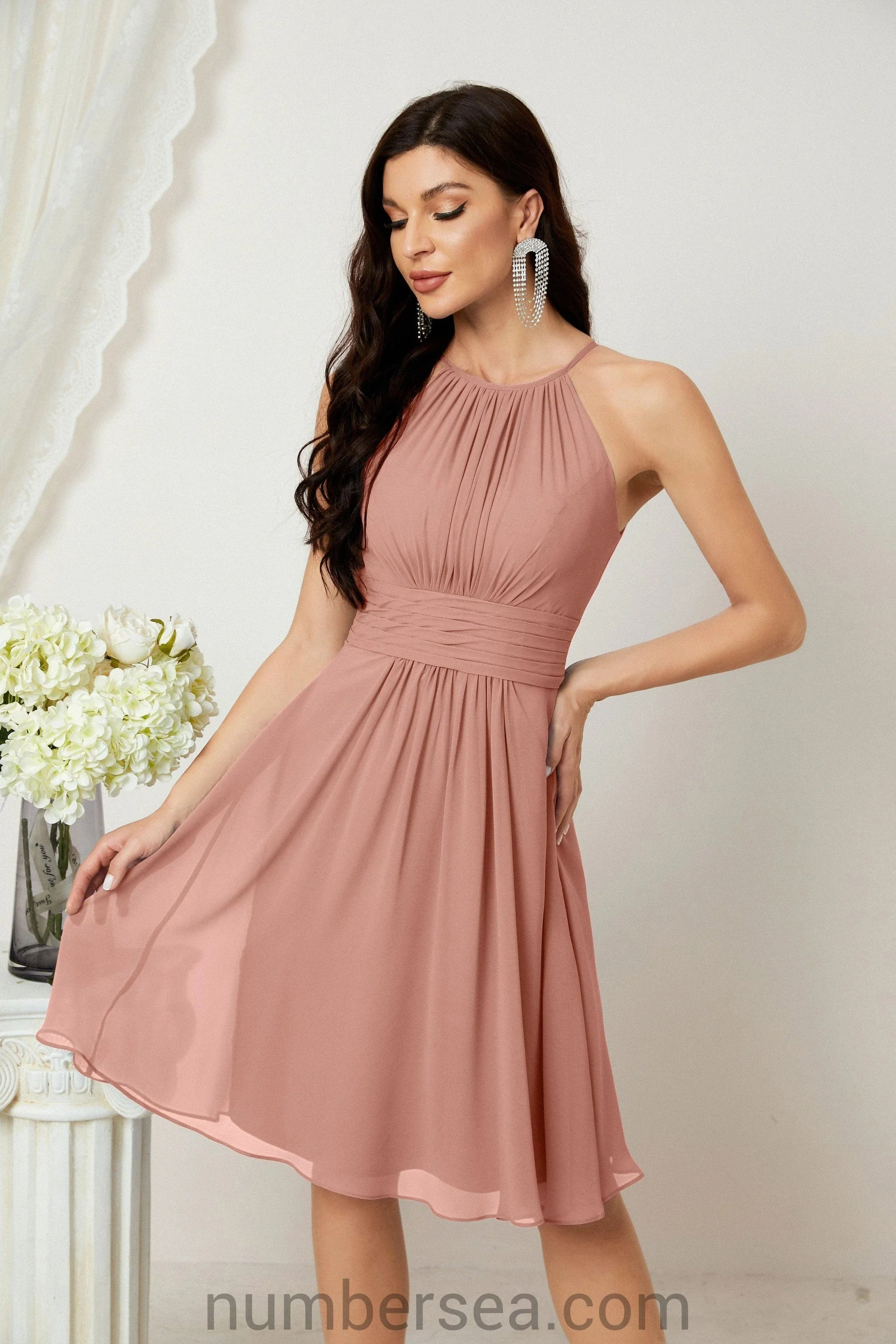 Halter Homecoming Dresses Formal Evening Party Cocktail Dress 28011 - Image 23