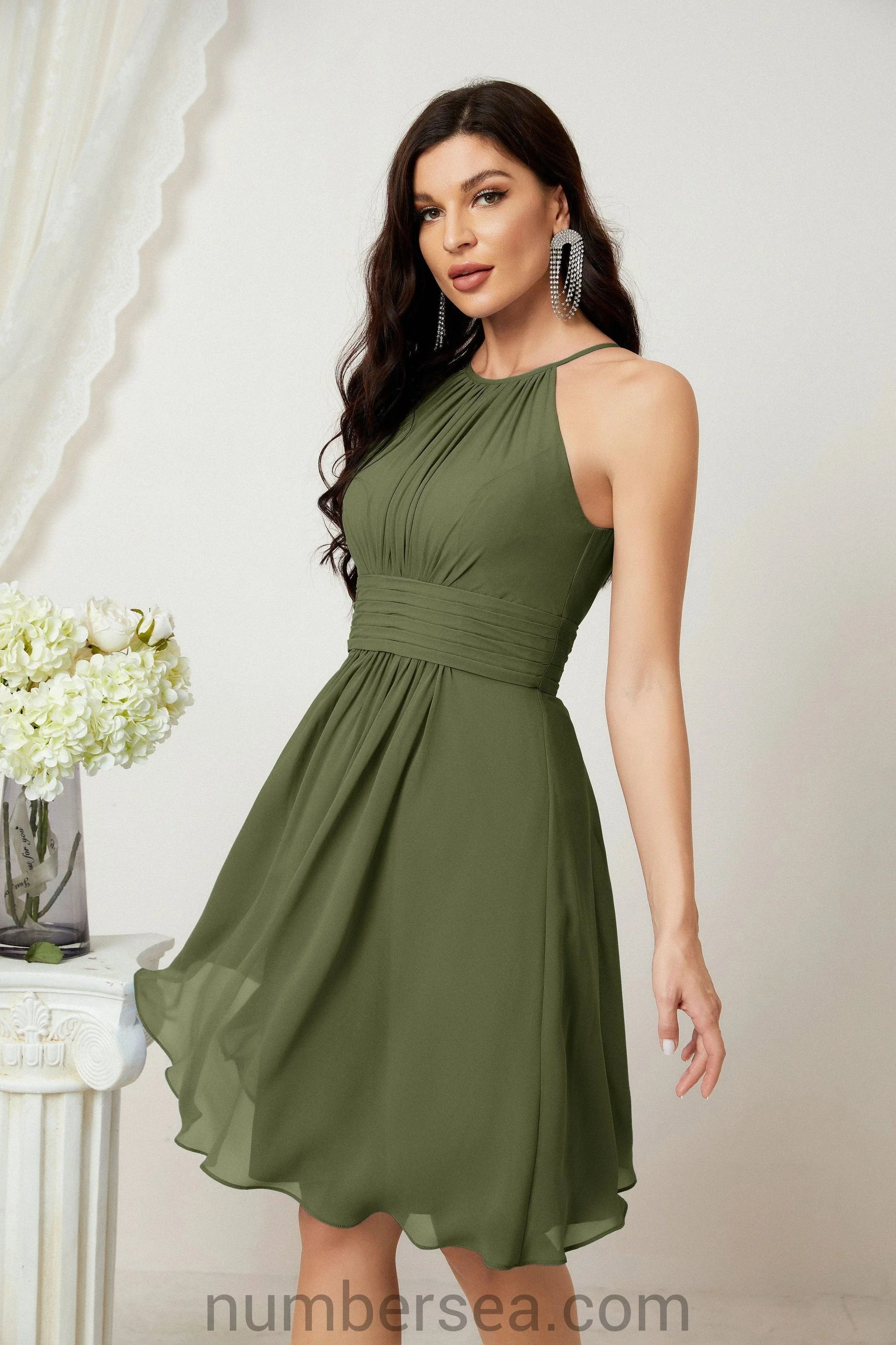 Halter Homecoming Dresses Formal Evening Party Cocktail Dress 28011 - Image 28