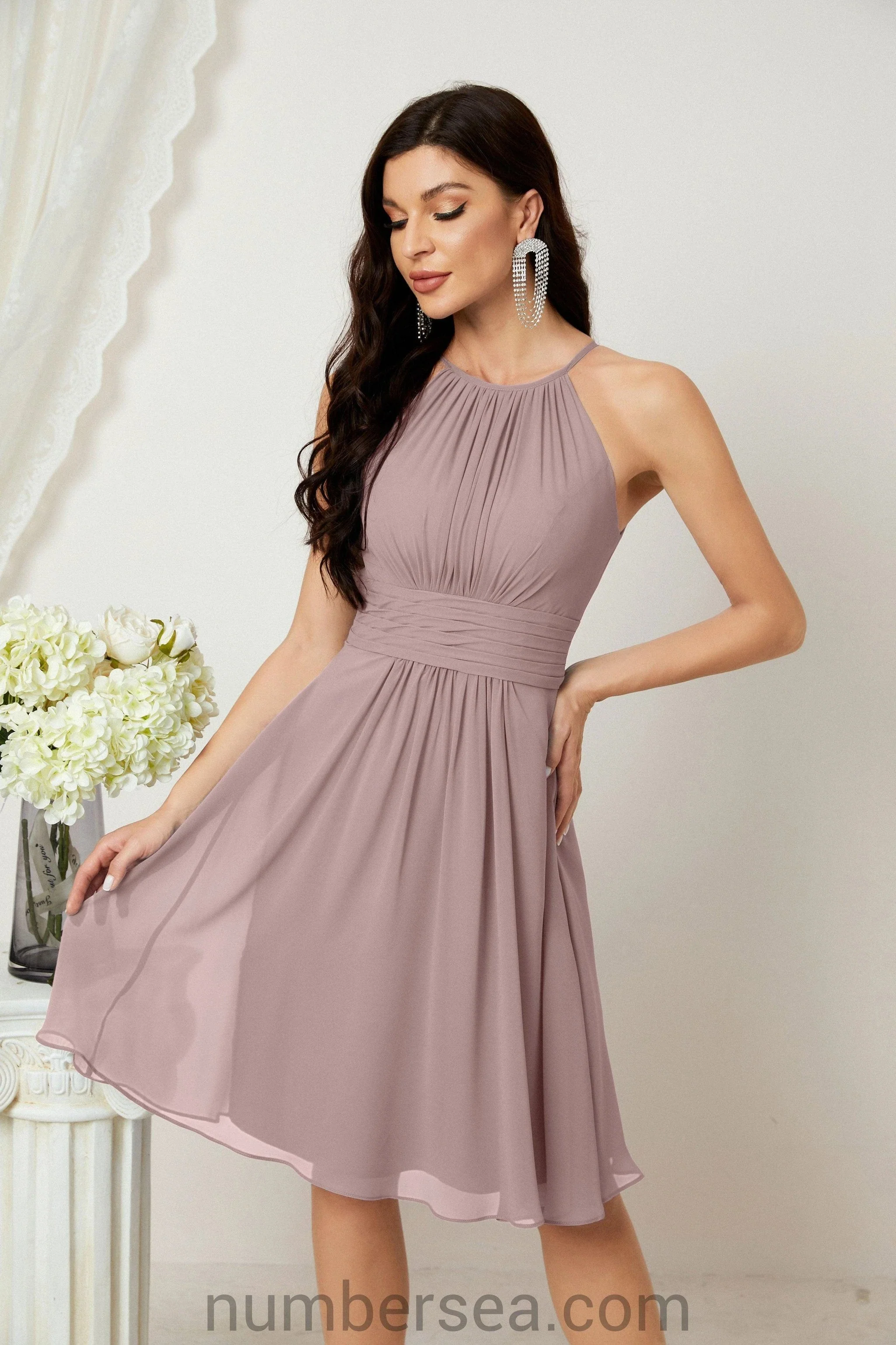 Halter Homecoming Dresses Formal Evening Party Cocktail Dress 28011 - Image 3