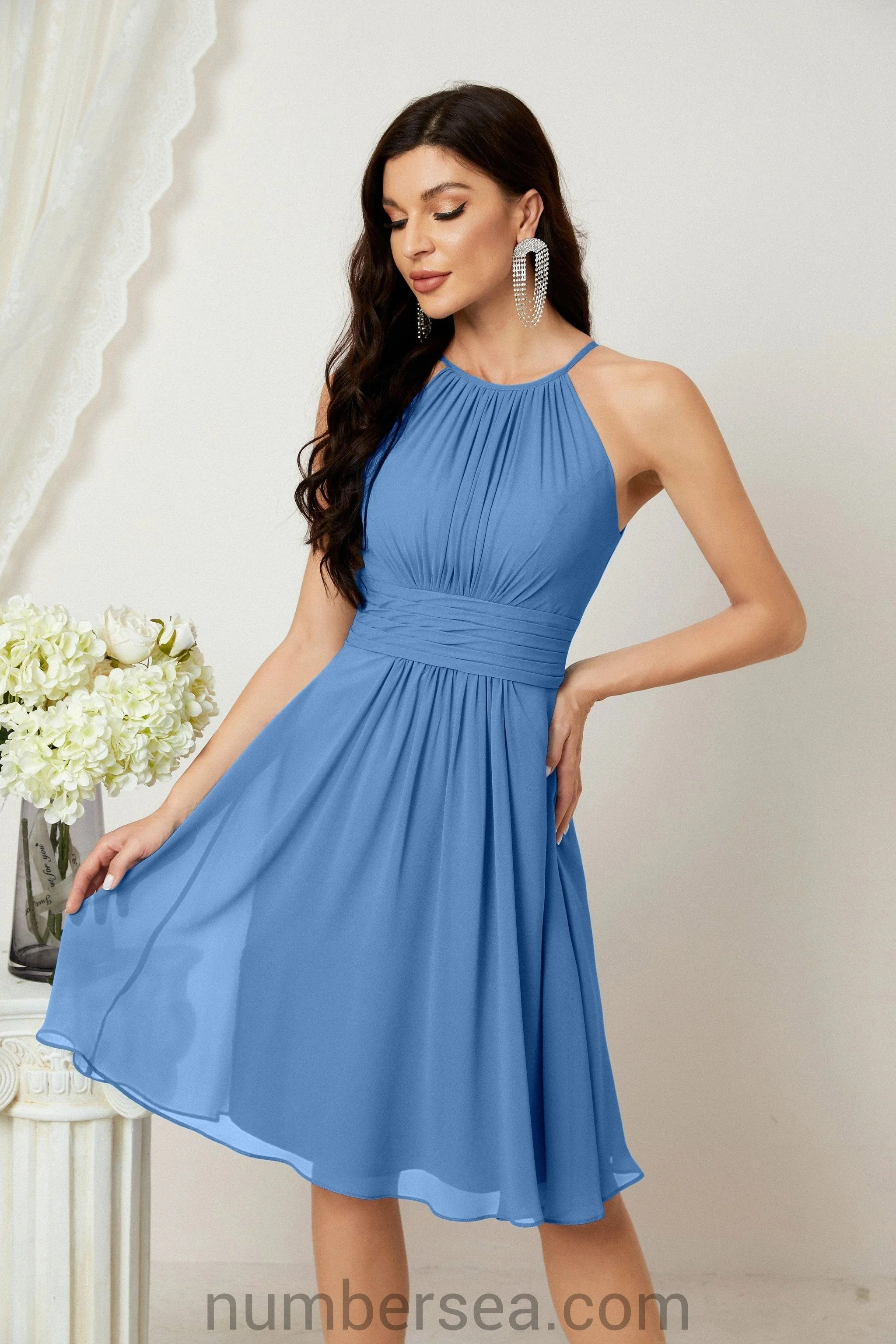 Halter Homecoming Dresses Formal Evening Party Cocktail Dress 28011 - Image 39