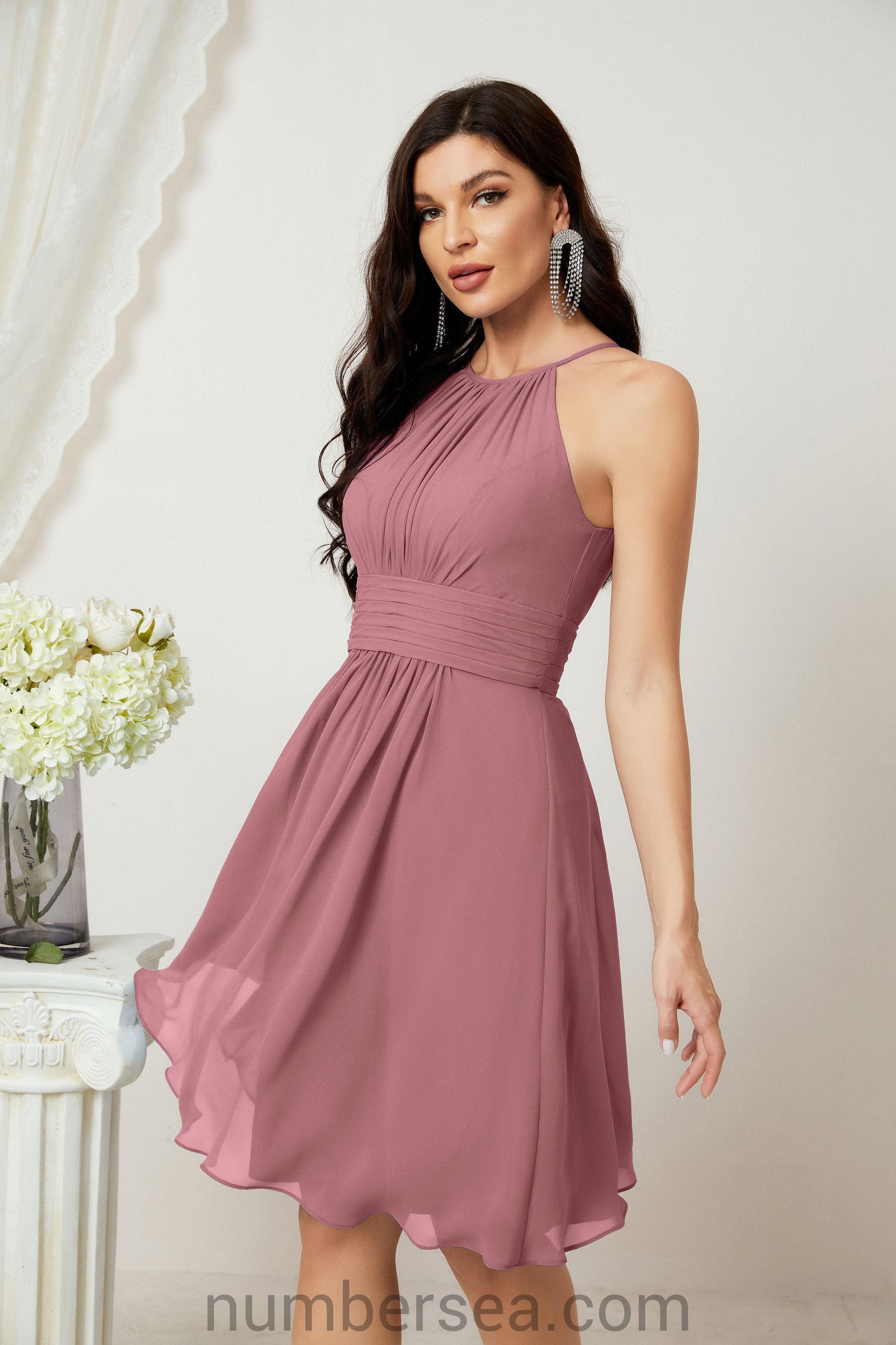 Halter Homecoming Dresses Formal Evening Party Cocktail Dress 28011 - Image 44