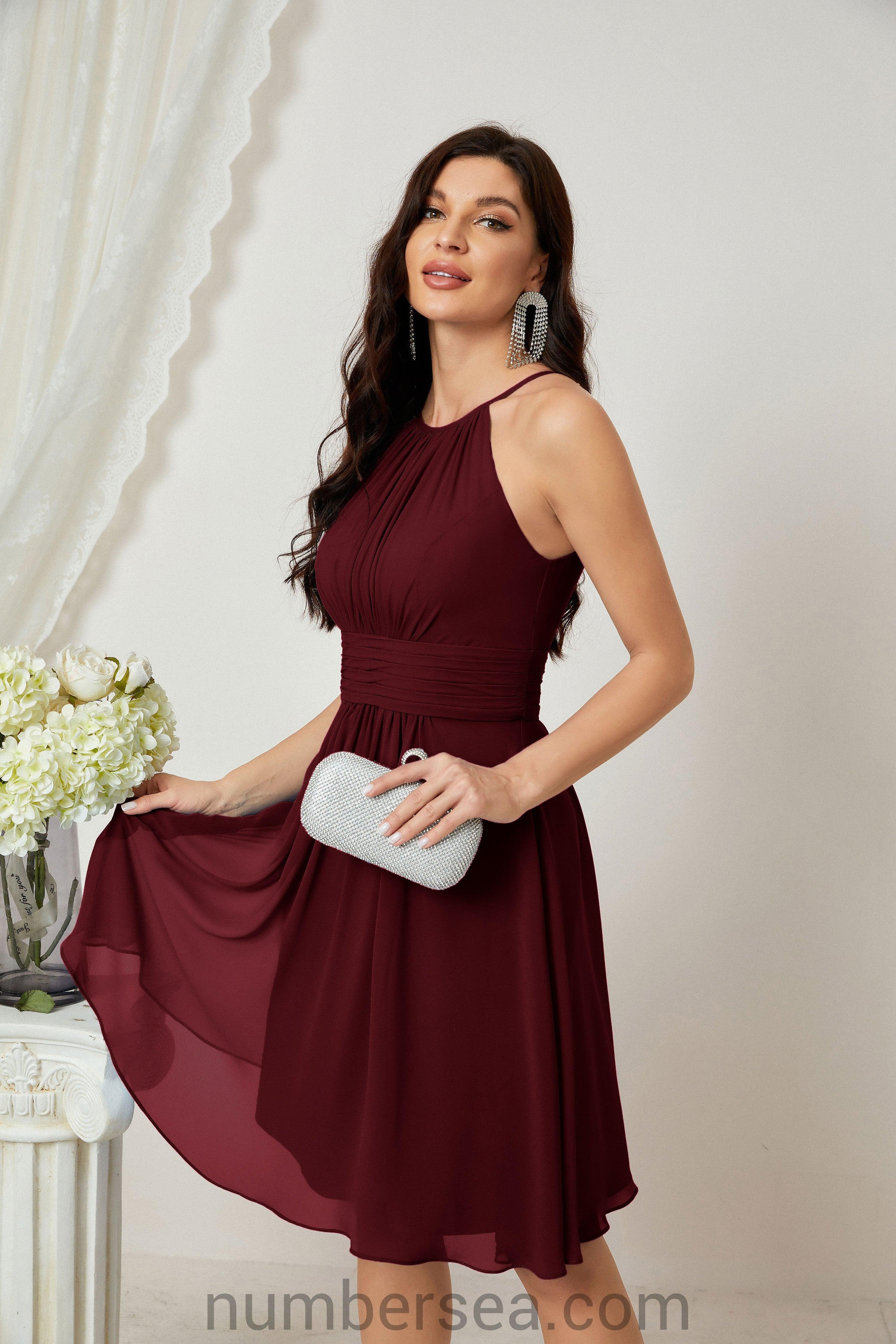 Halter Homecoming Dresses Formal Evening Party Cocktail Dress 28011 - Image 45
