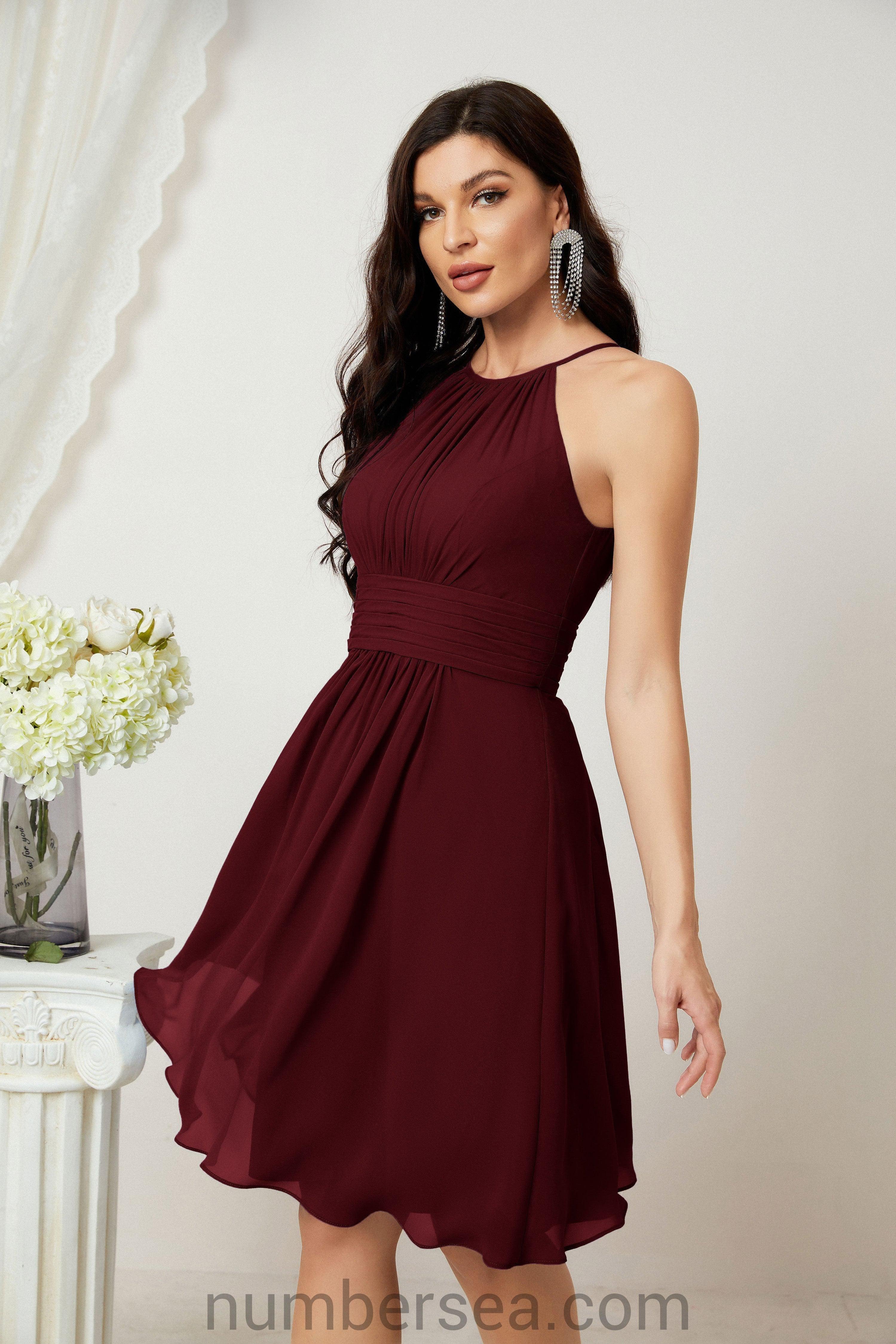 Halter Homecoming Dresses Formal Evening Party Cocktail Dress 28011 - Image 48