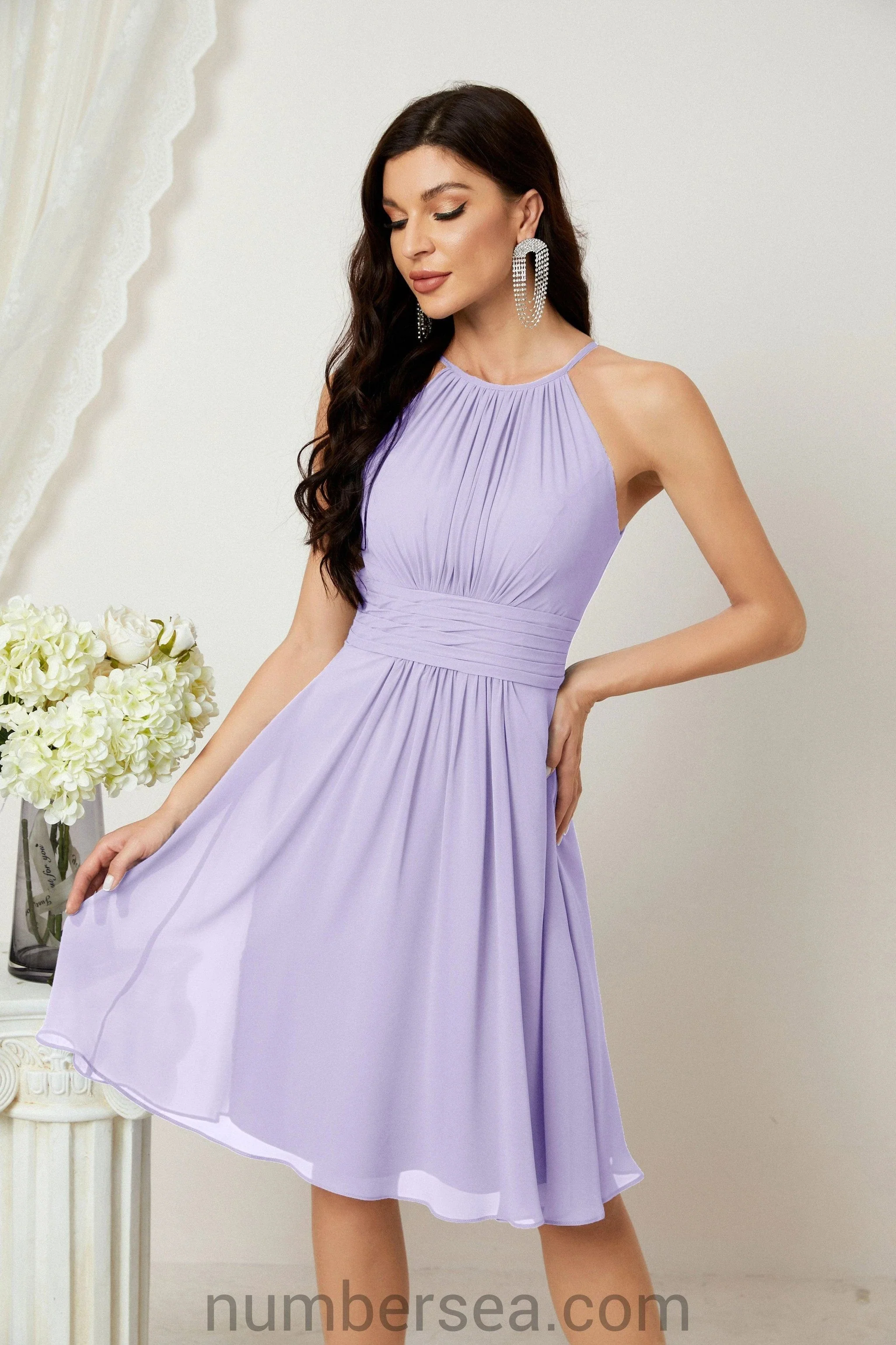 Halter Homecoming Dresses Formal Evening Party Cocktail Dress 28011 - Image 55