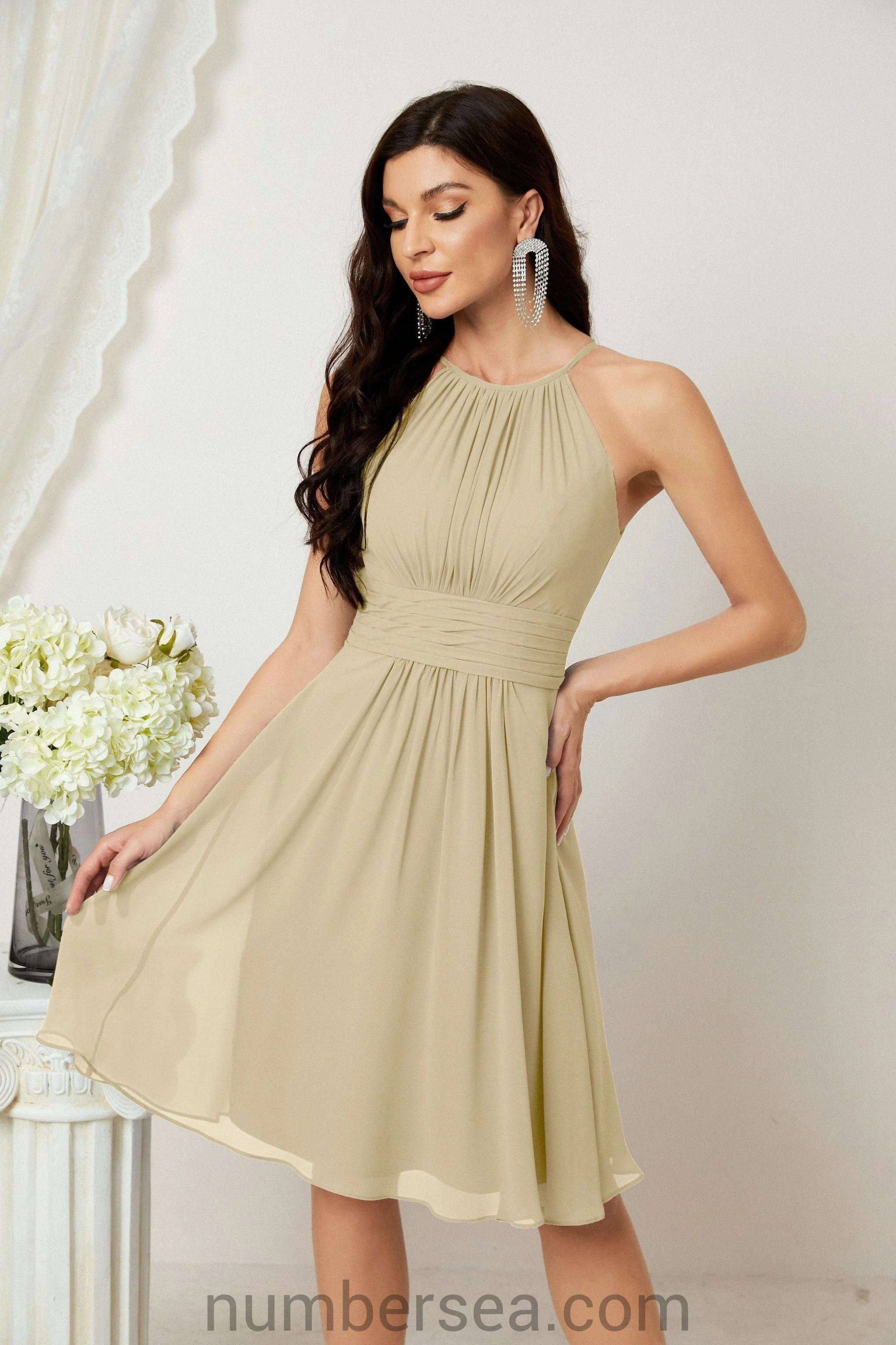 Halter Homecoming Dresses Formal Evening Party Cocktail Dress 28011 - Image 63