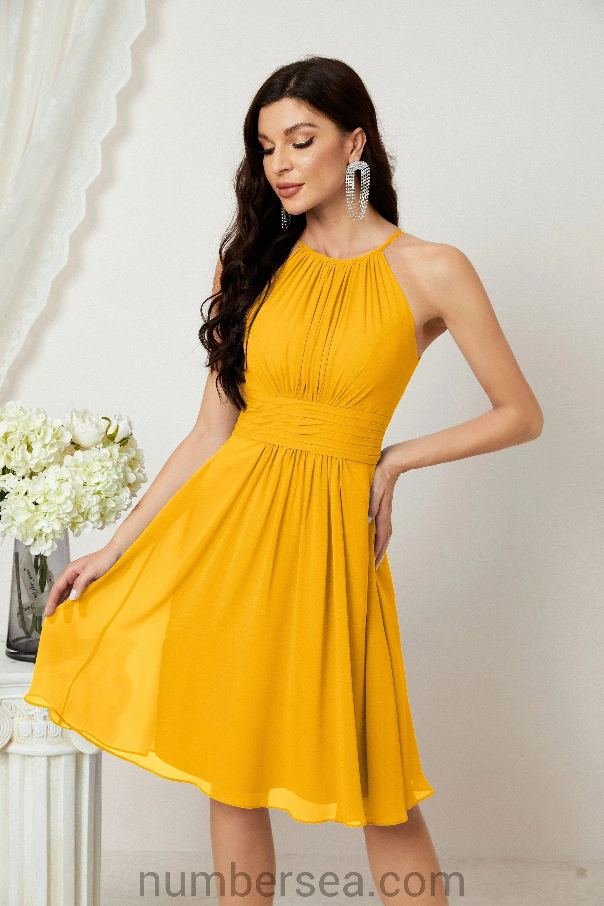 Halter Homecoming Dresses Formal Evening Party Cocktail Dress 28011 - Image 7