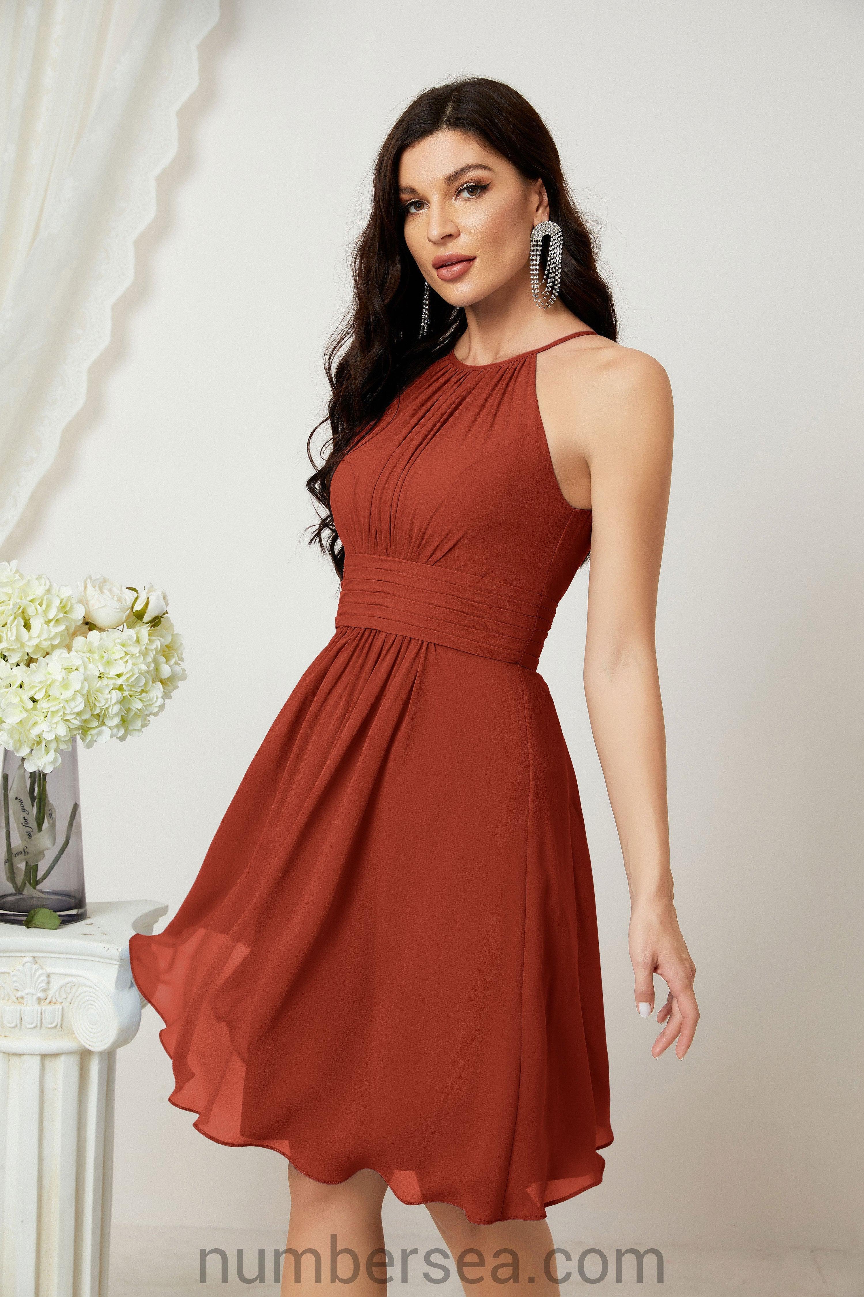 Halter Homecoming Dresses Formal Evening Party Cocktail Dress 28011 - Image 76