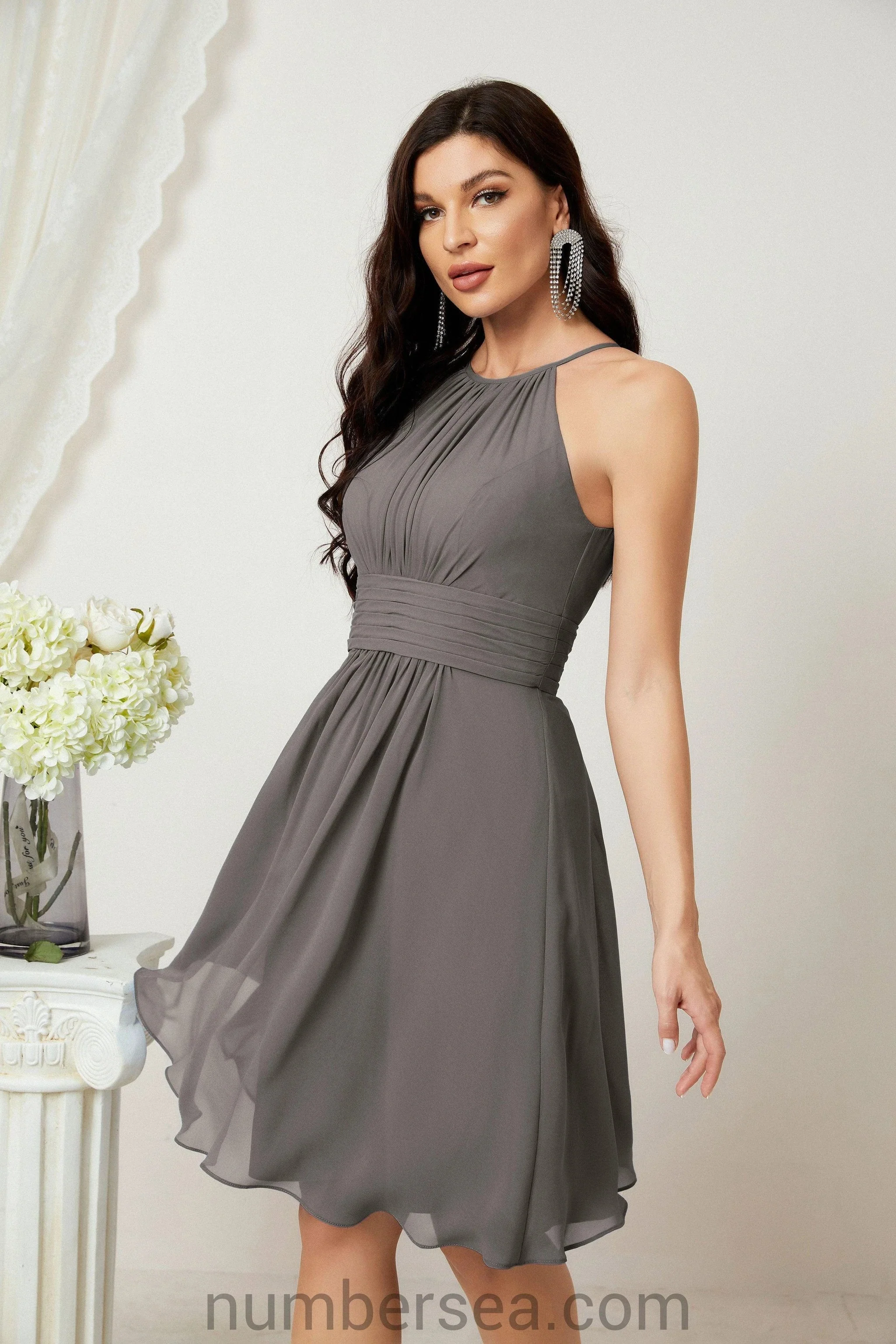Halter Homecoming Dresses Formal Evening Party Cocktail Dress 28011 - Image 80