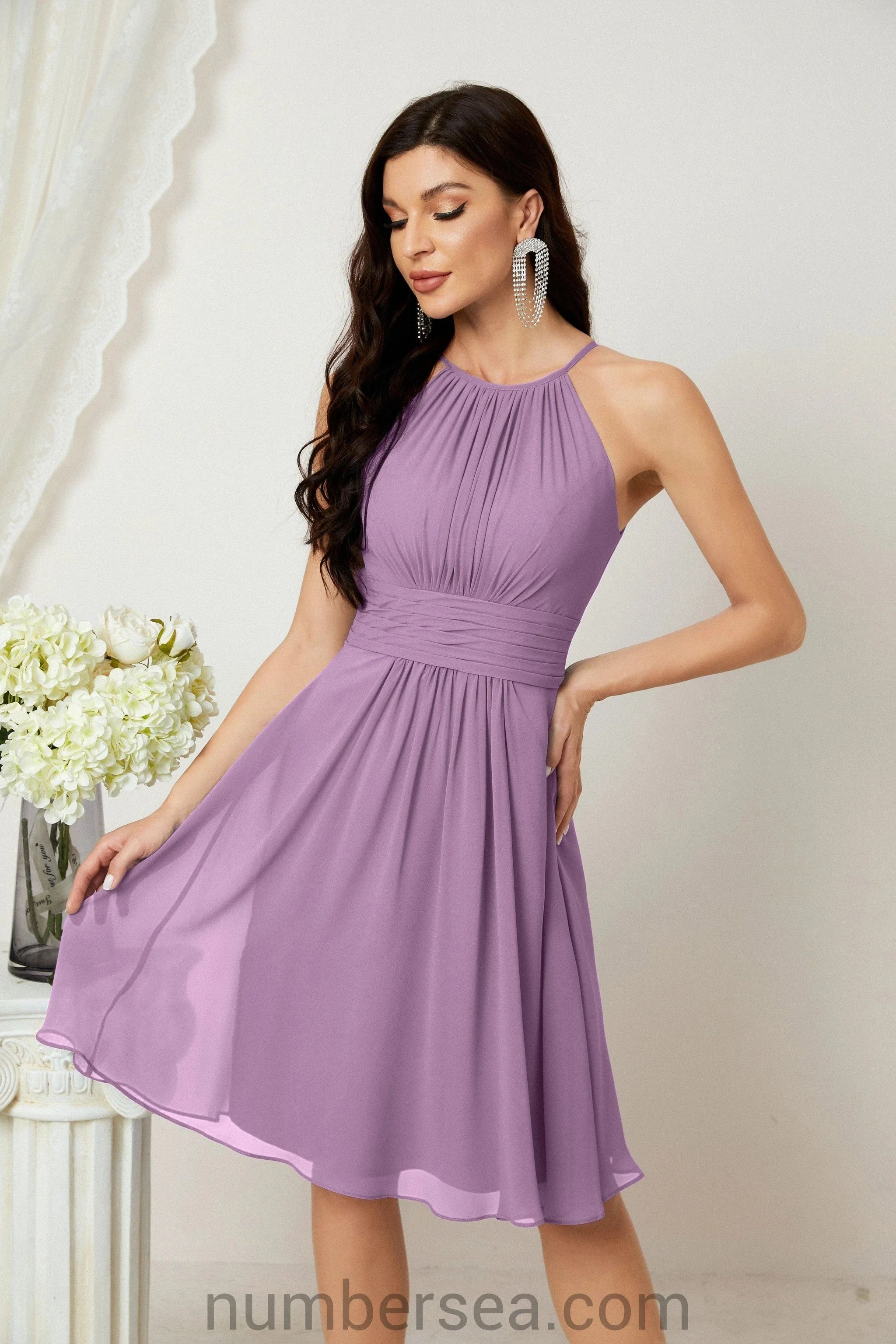 Halter Homecoming Dresses Formal Evening Party Cocktail Dress 28011 - Image 83