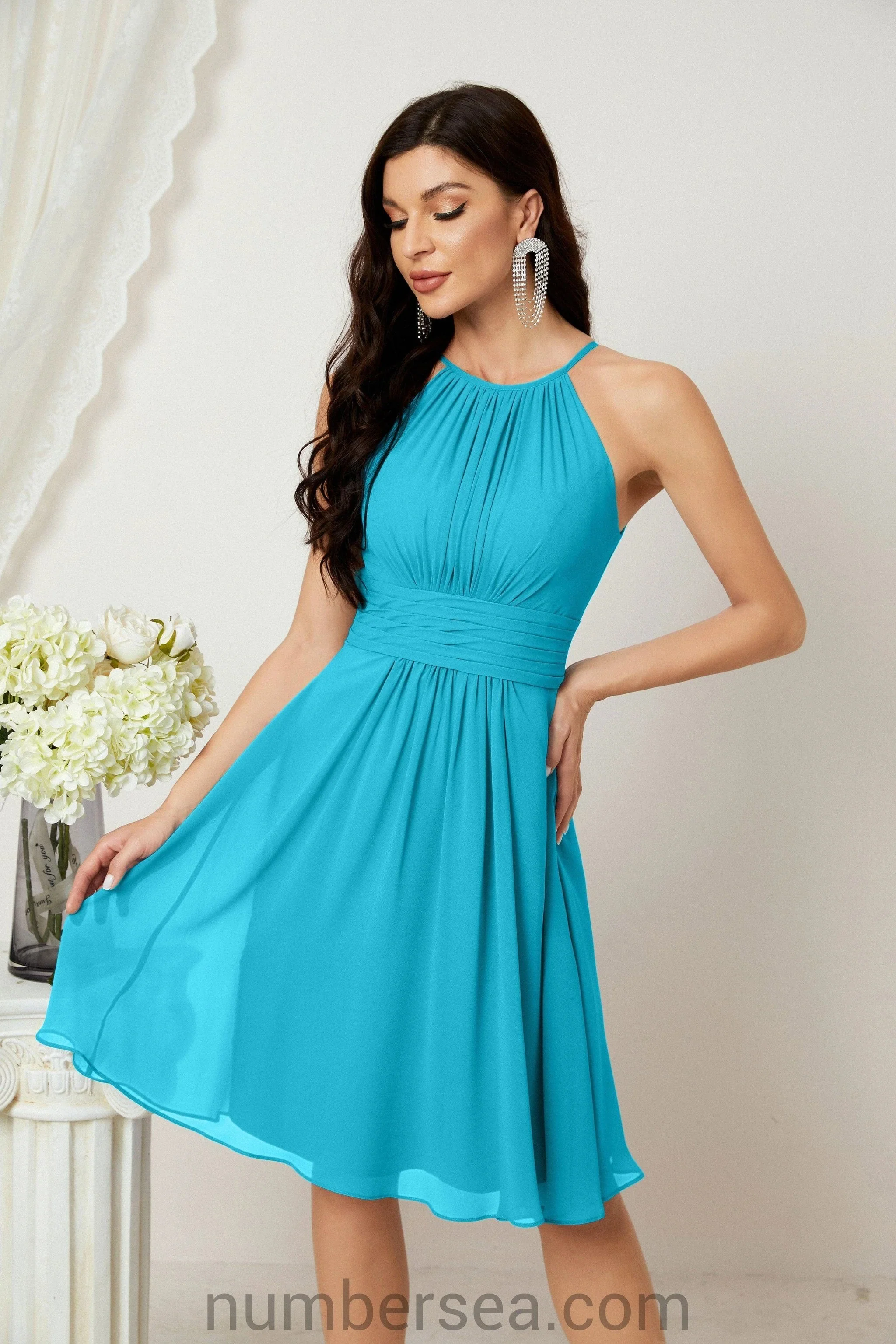 Halter Homecoming Dresses Formal Evening Party Cocktail Dress 28011 - Image 91