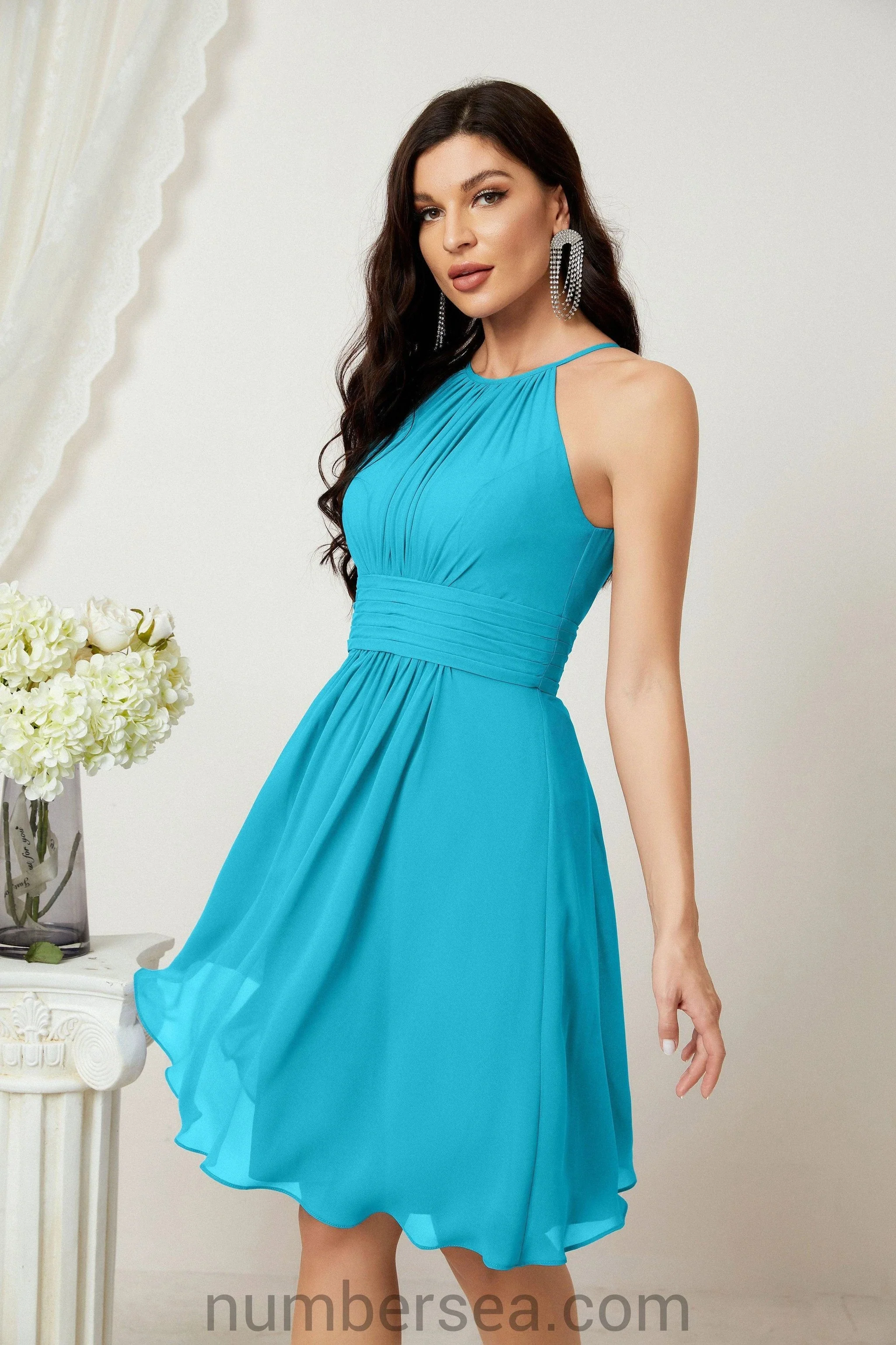 Halter Homecoming Dresses Formal Evening Party Cocktail Dress 28011 - Image 92