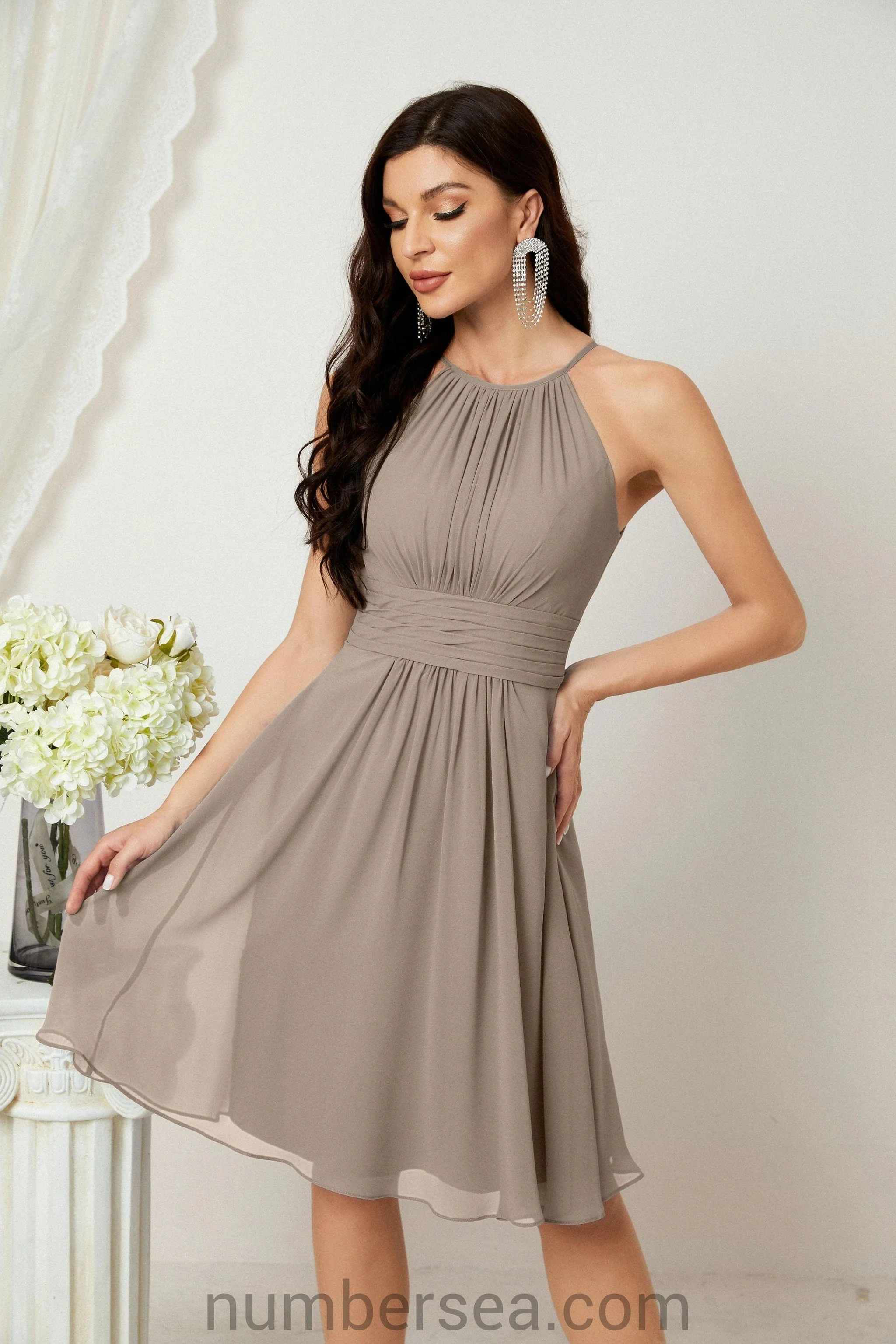 Halter Homecoming Dresses Formal Evening Party Cocktail Dress 28011 - Image 95