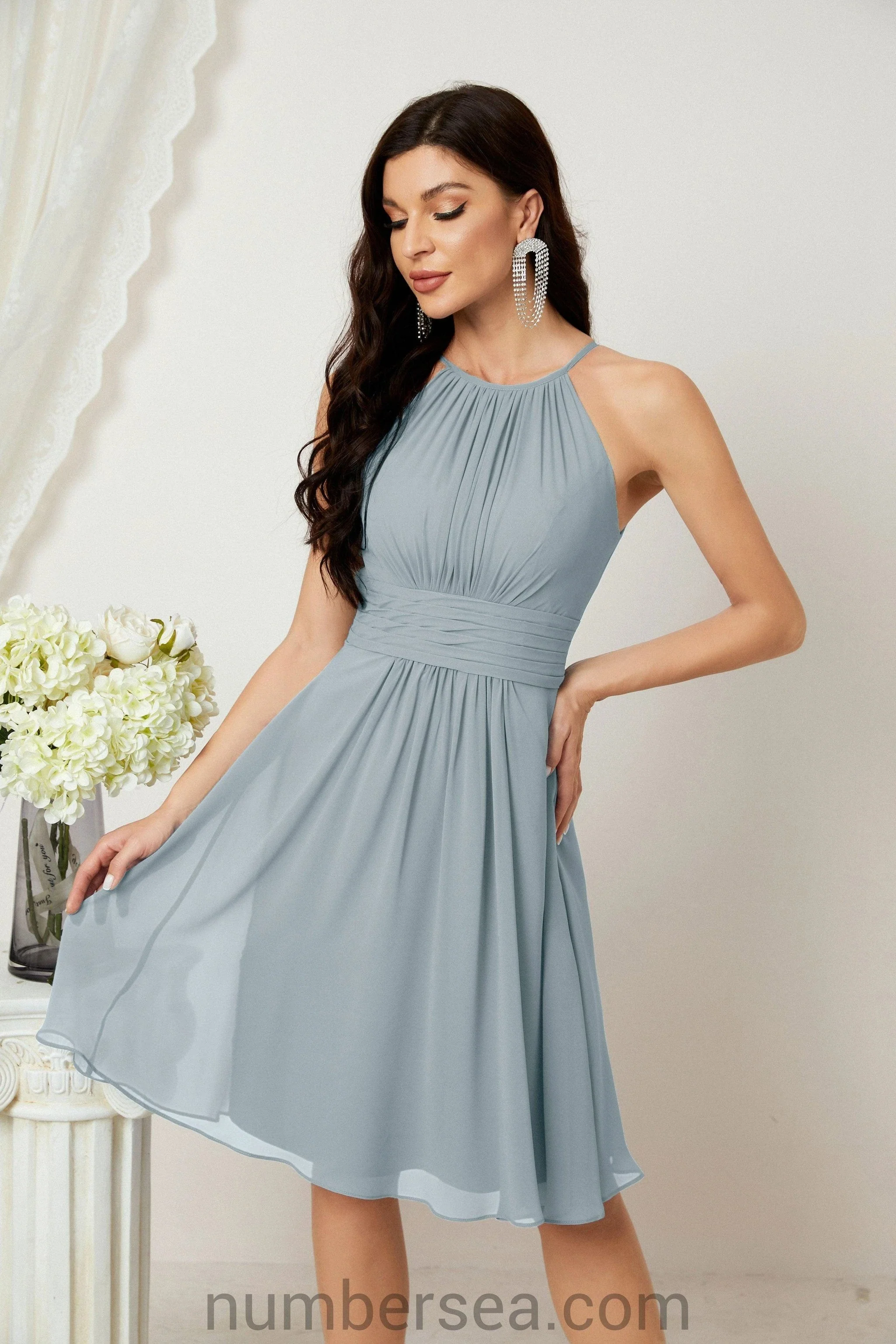 Halter Homecoming Dresses Formal Evening Party Cocktail Dress 28011 - Image 99