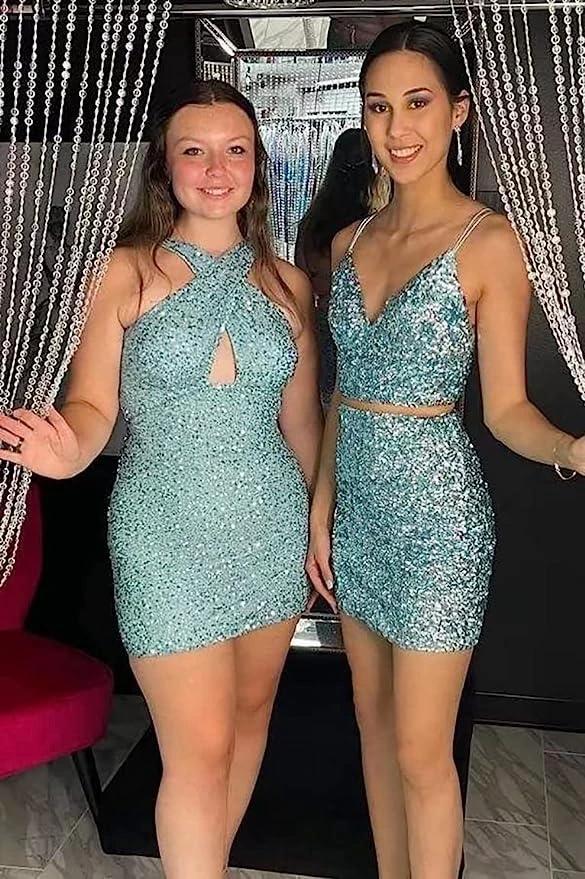 Halter Homecoming Dresses Short Prom Dresses for Teens SYH75 - Image 4