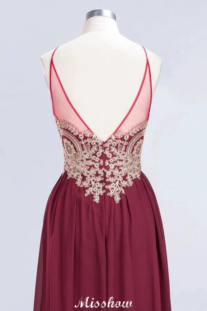 Halter Spaghetti Gold Appliques Swing Dress Sleeveless Tulle Chiffon Evening Maxi Dress - Image 8