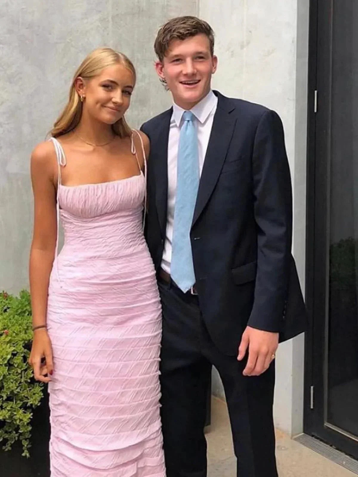 Henry | Mermaid Spaghetti Straps Floor Length Sleeveless Pink Prom Dress - Image 3