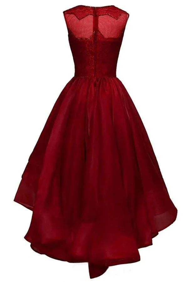High-low Organza Beading Prom Dresses Evening Gowns Party Dresses PG303 - Image 2