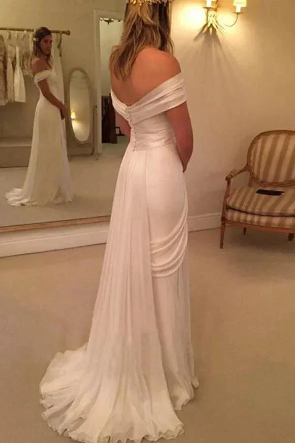 High Quality Strapless Off The Sleeves Long Wedding Dresses WD016 - Image 2