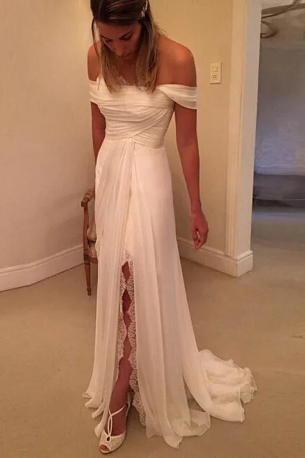 High Quality Strapless Off The Sleeves Long Wedding Dresses WD016 - Image 3