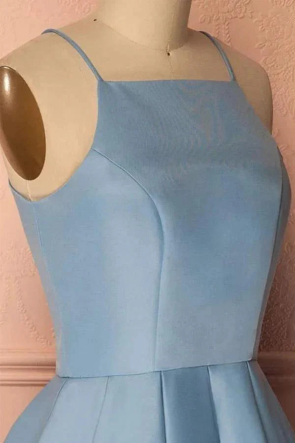 Homecoming Dress Blue Halter Sleeveless Short Prom Dress Party Dress PD369 - Image 5