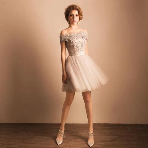 Homecoming Dress Off-the-shoulder Lace Short Prom Dress Party Dress PD352 - Image 2