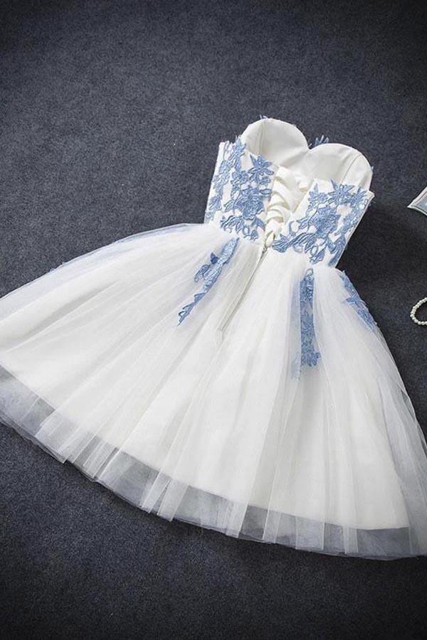 Homecoming Dress Sexy A-line Strapless Short Prom Dress Party Dress PD351 - Image 2