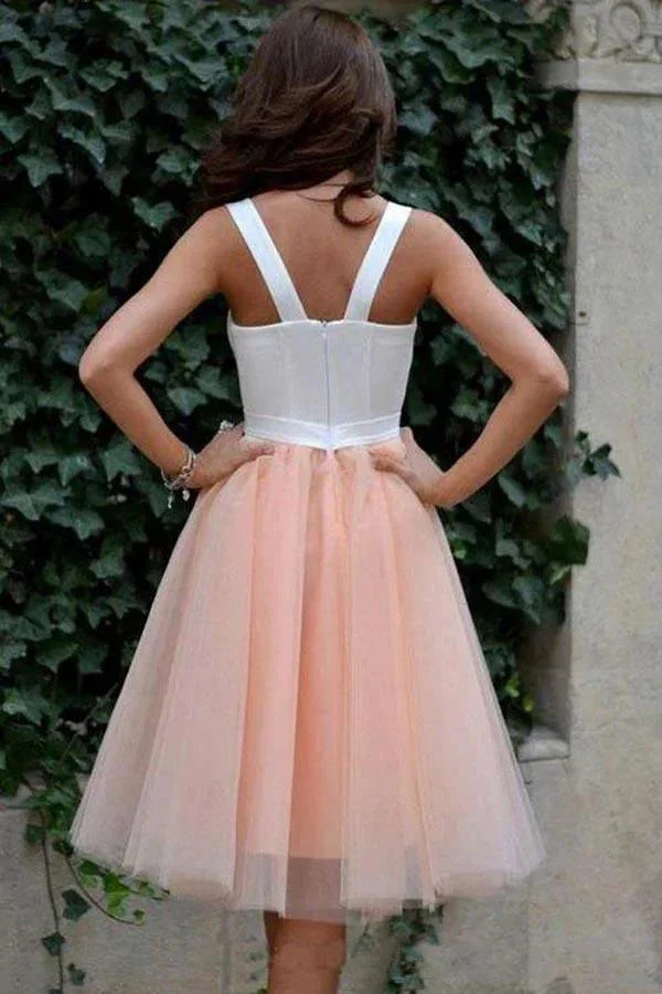 Homecoming Dress Sexy Straps Tulle Short Prom Dress Party Dress PD357 - Image 2