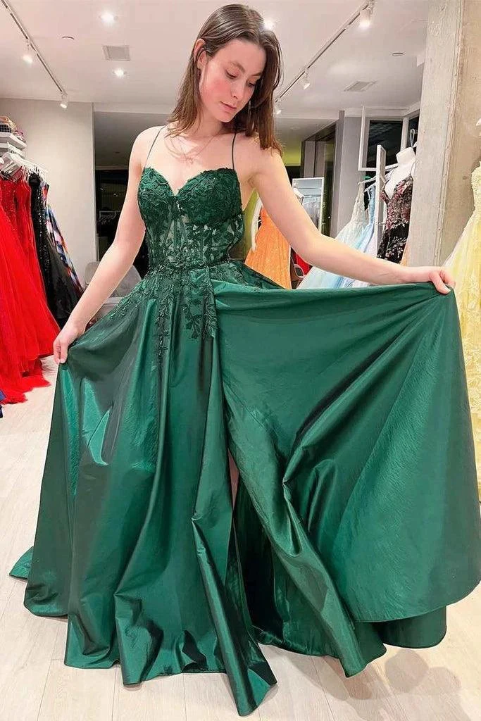 Hot Pink Floral Appliques Lace-Up A-Line Prom Evening Dress PSK393 - Image 2