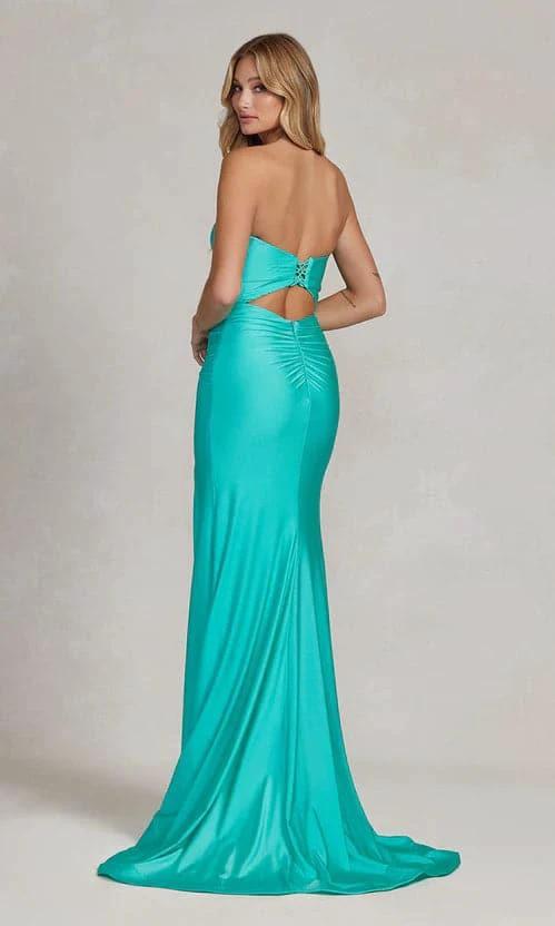 Sunnderly Atlantic Blue Prom Dress Sweetheart Strapless Formal Dress SYP45 - Image 2