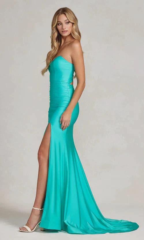 Sunnderly Atlantic Blue Prom Dress Sweetheart Strapless Formal Dress SYP45 - Image 3
